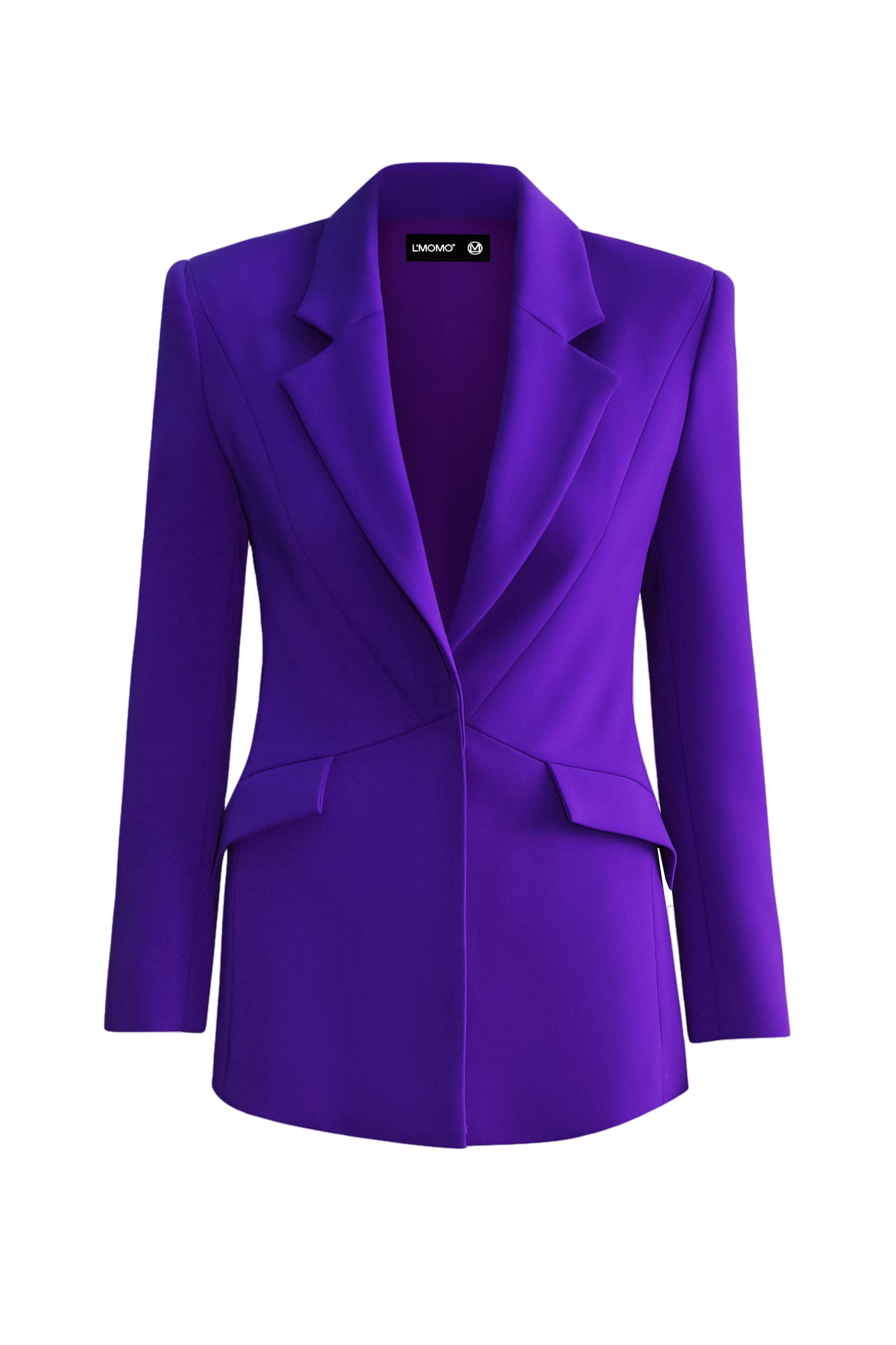 L’momo Single Breasted Blazer In Purple