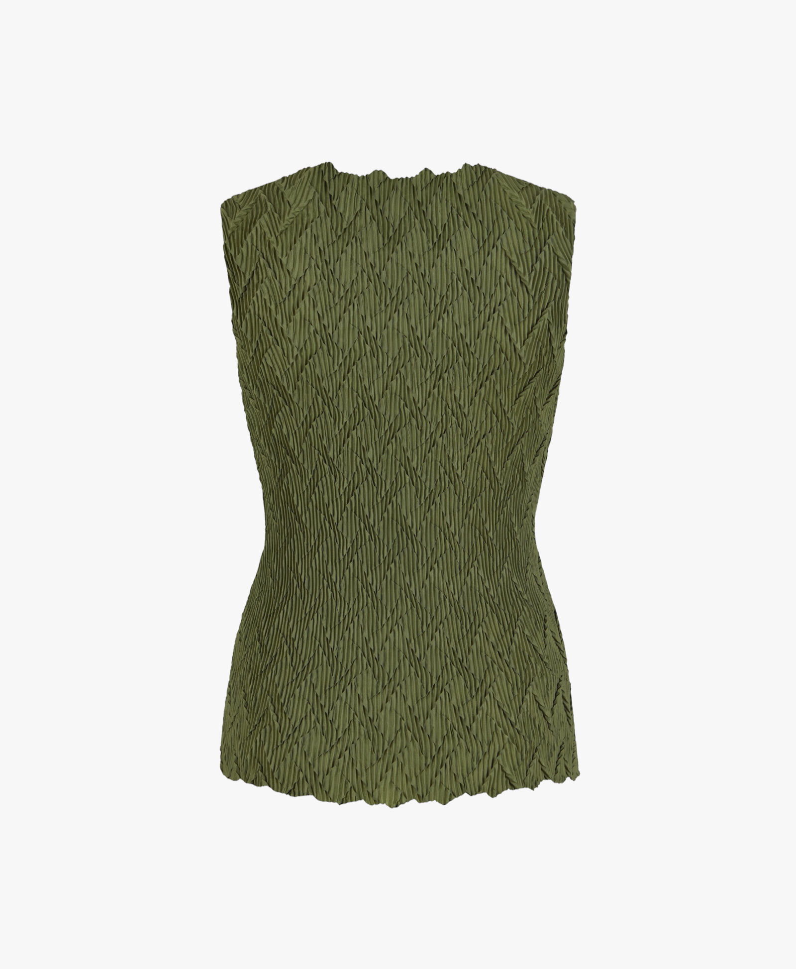 Hand Pleated Basket Top - Olive made by CAHAYA STUDIOS