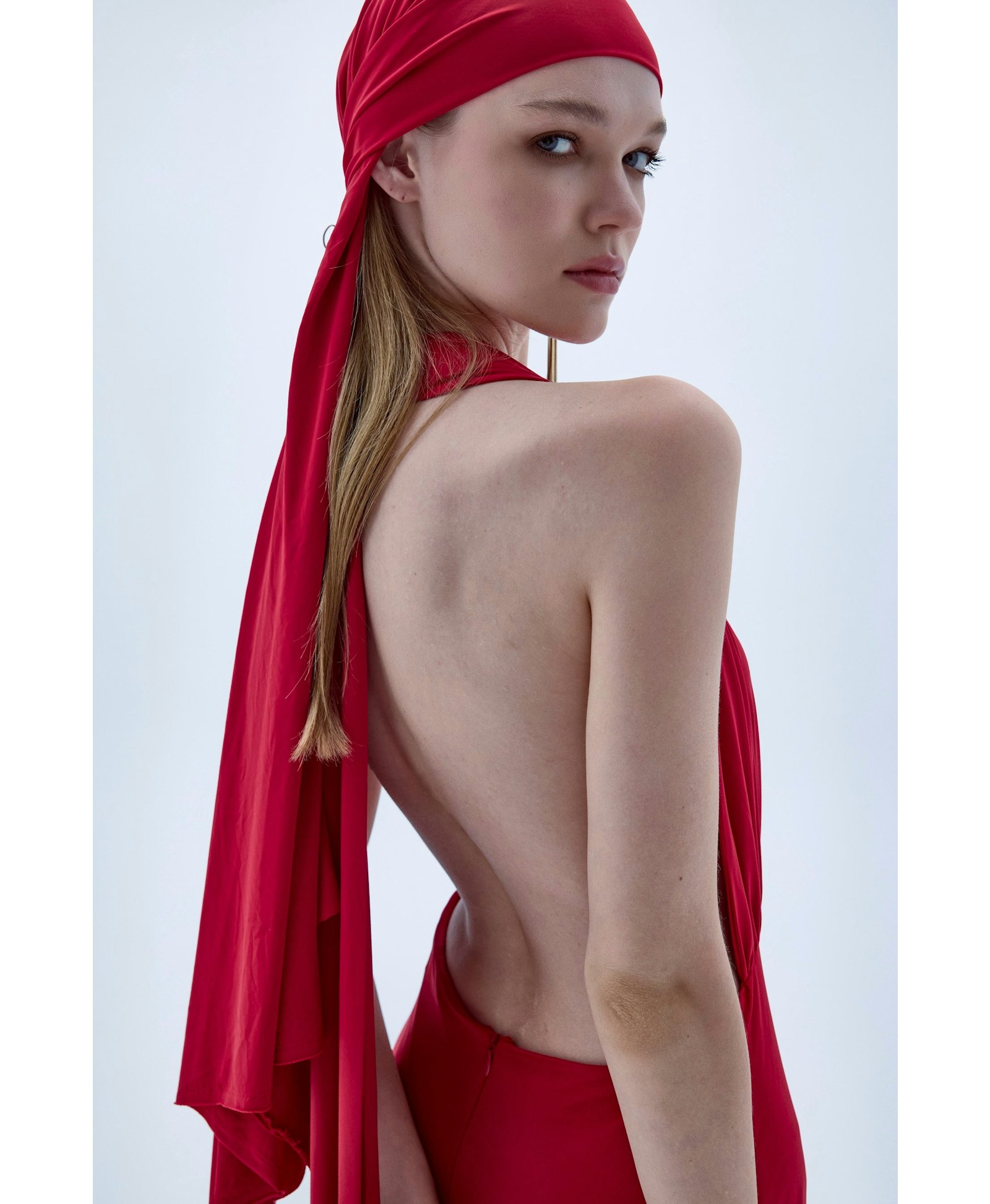 Ines Dress In Fiery Red made by Nazli Ceren