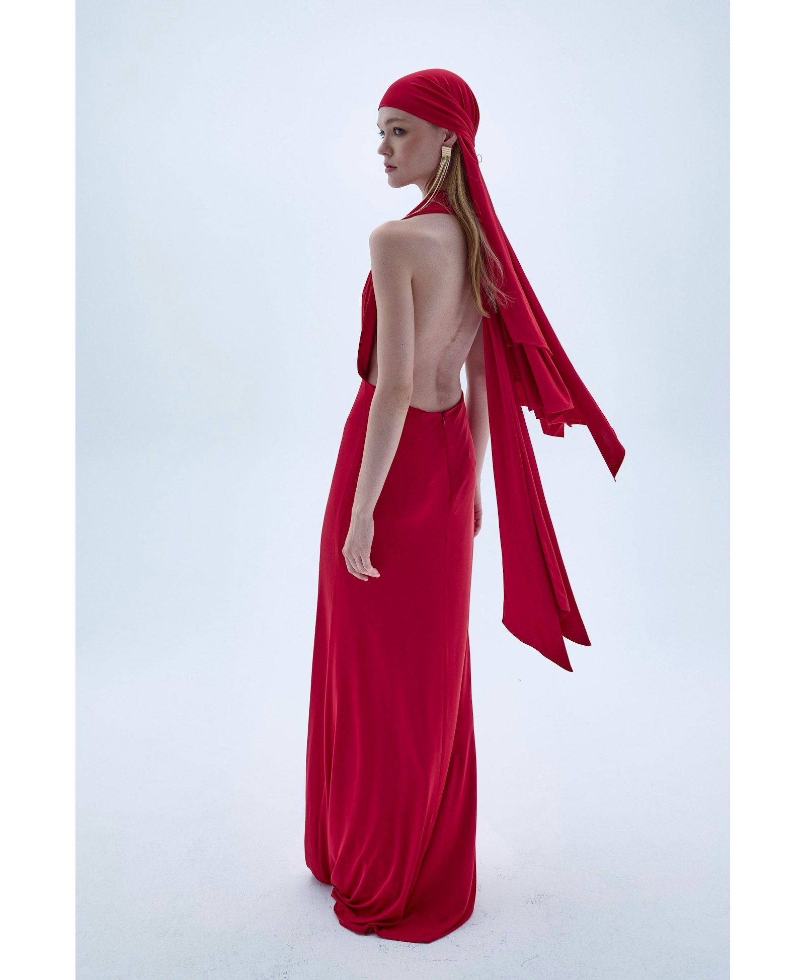 Ines Dress In Fiery Red made by Nazli Ceren