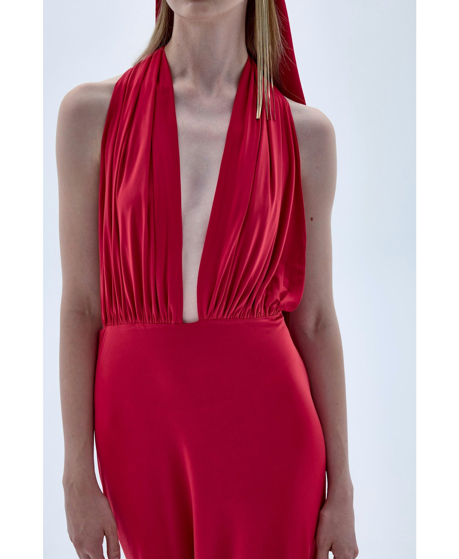 Ines Dress In Fiery Red made by Nazli Ceren