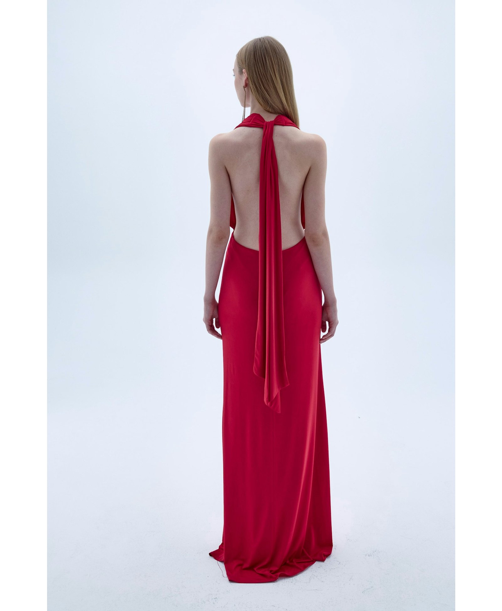 Ines Dress In Fiery Red made by Nazli Ceren