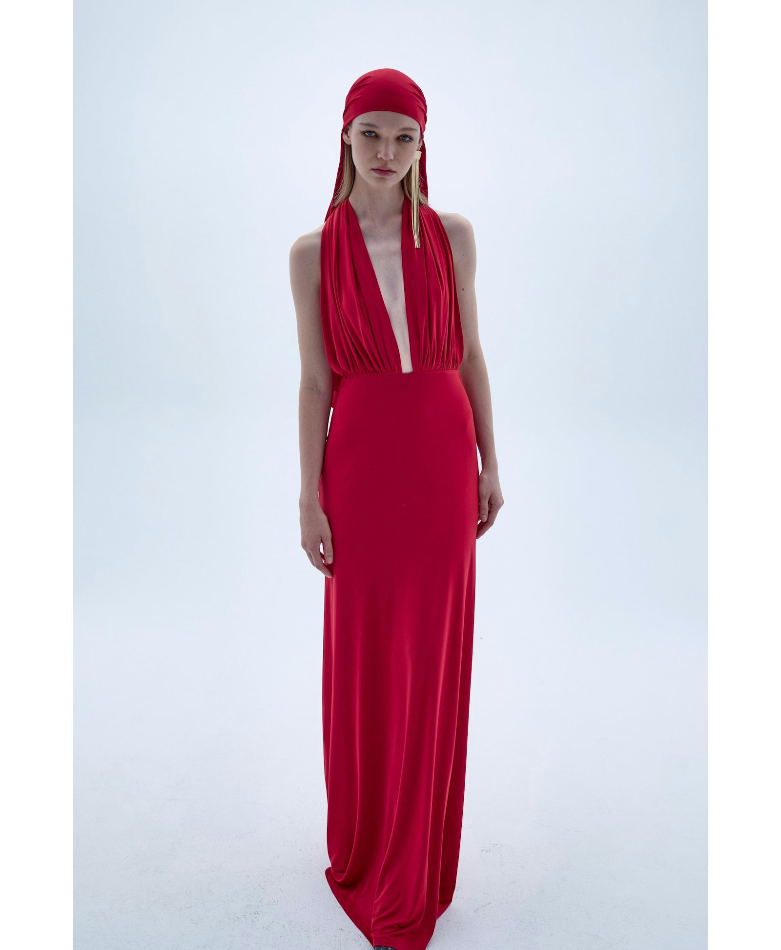 Ines Dress In Fiery Red made by Nazli Ceren