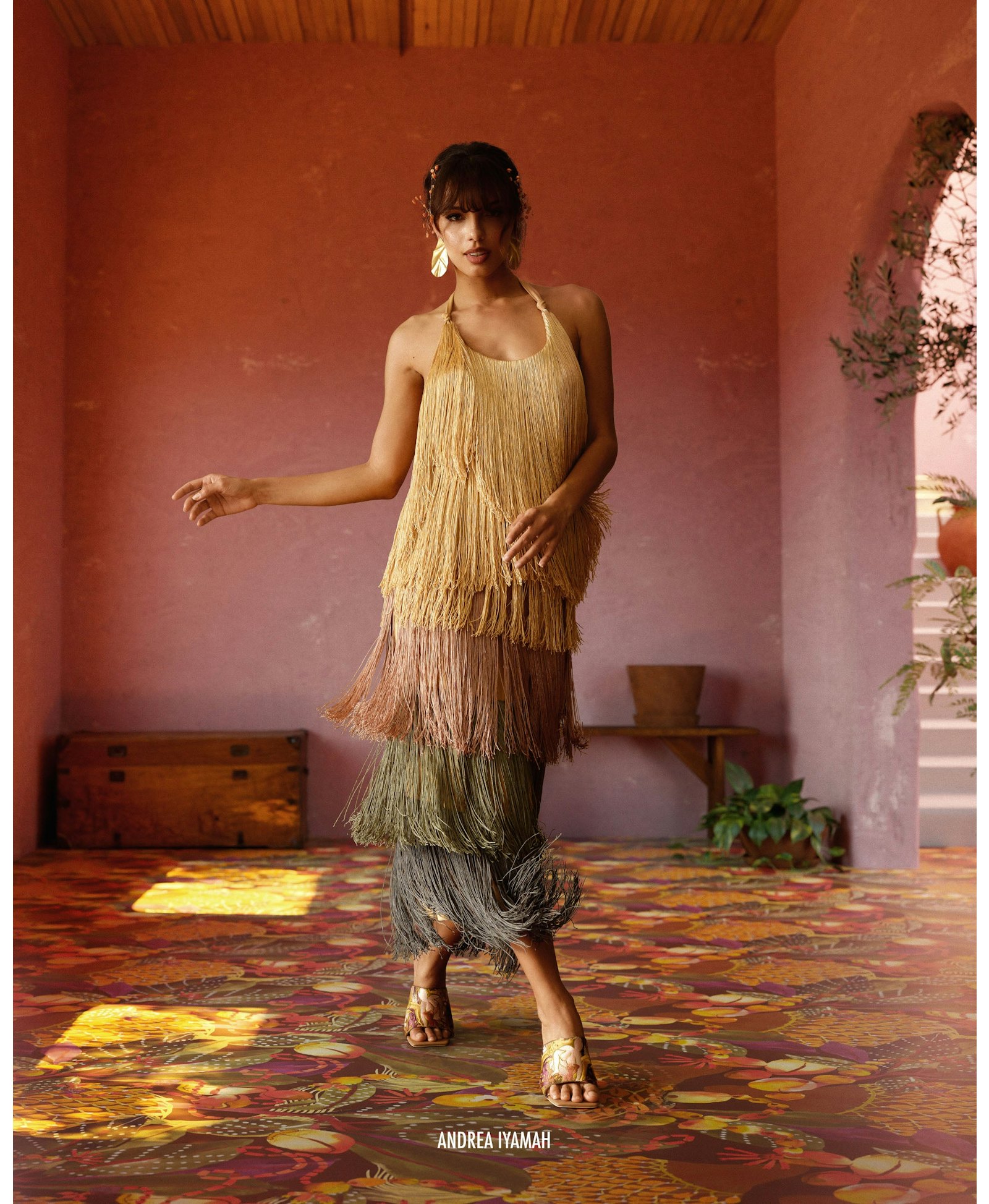 NEME MIDI DRESS made by Andrea Iyamah