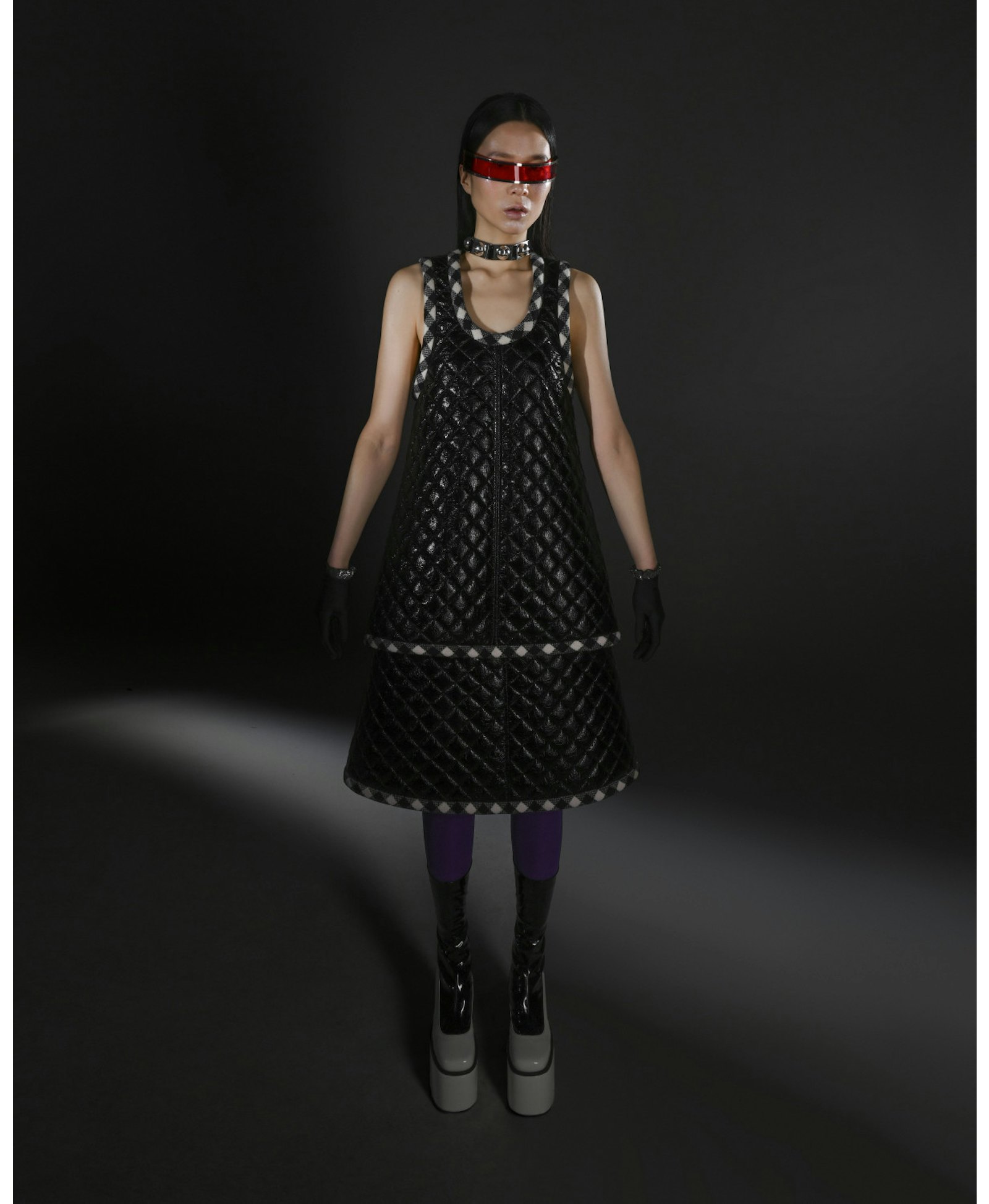 DIAMOND QUILTED MINI DRESS made by KEBURIA