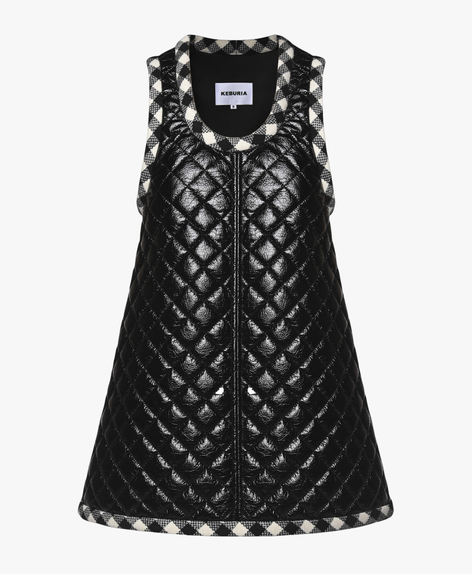 DIAMOND QUILTED MINI DRESS made by KEBURIA