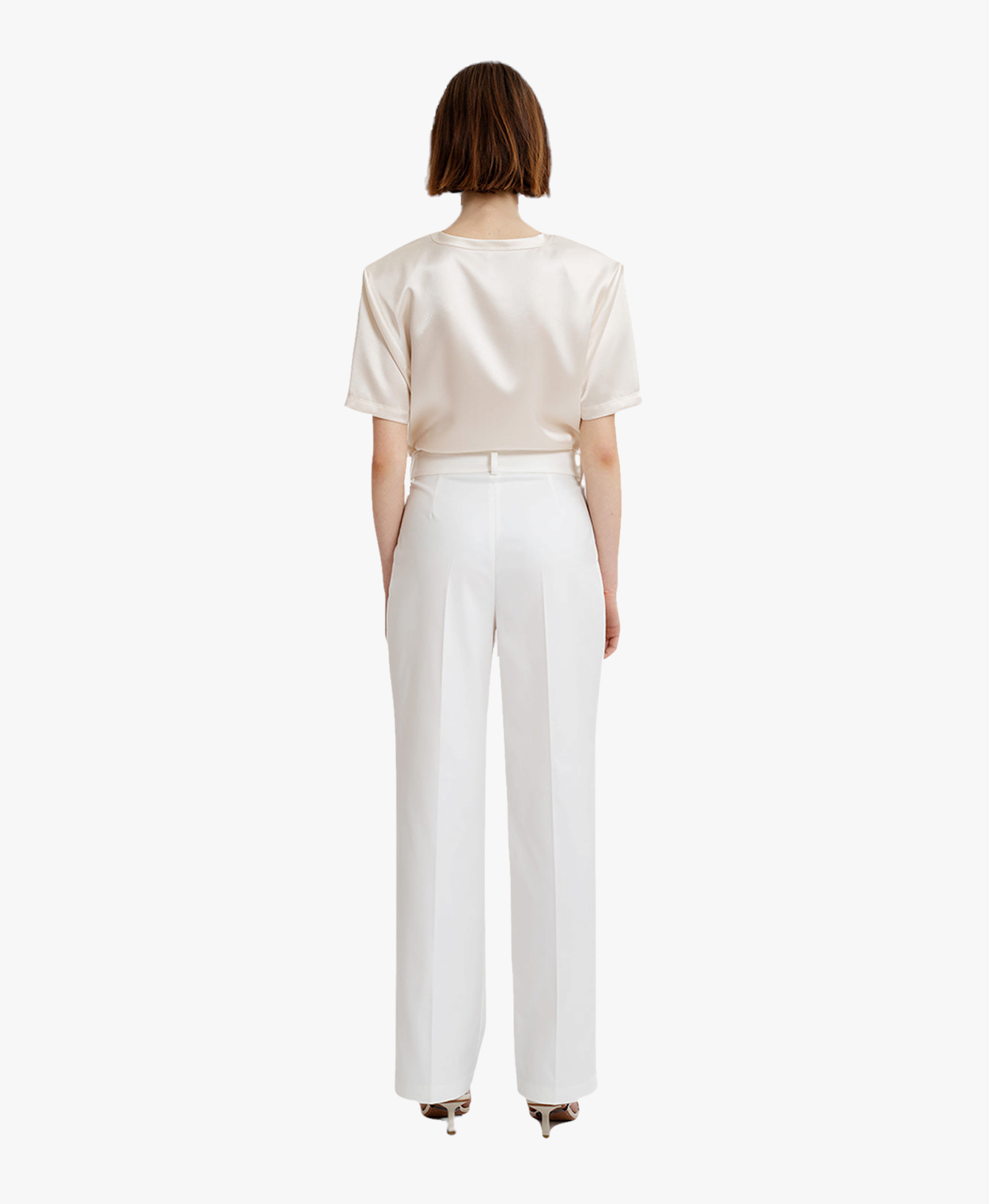 Heidi Trousers in White made by AÉRYNE