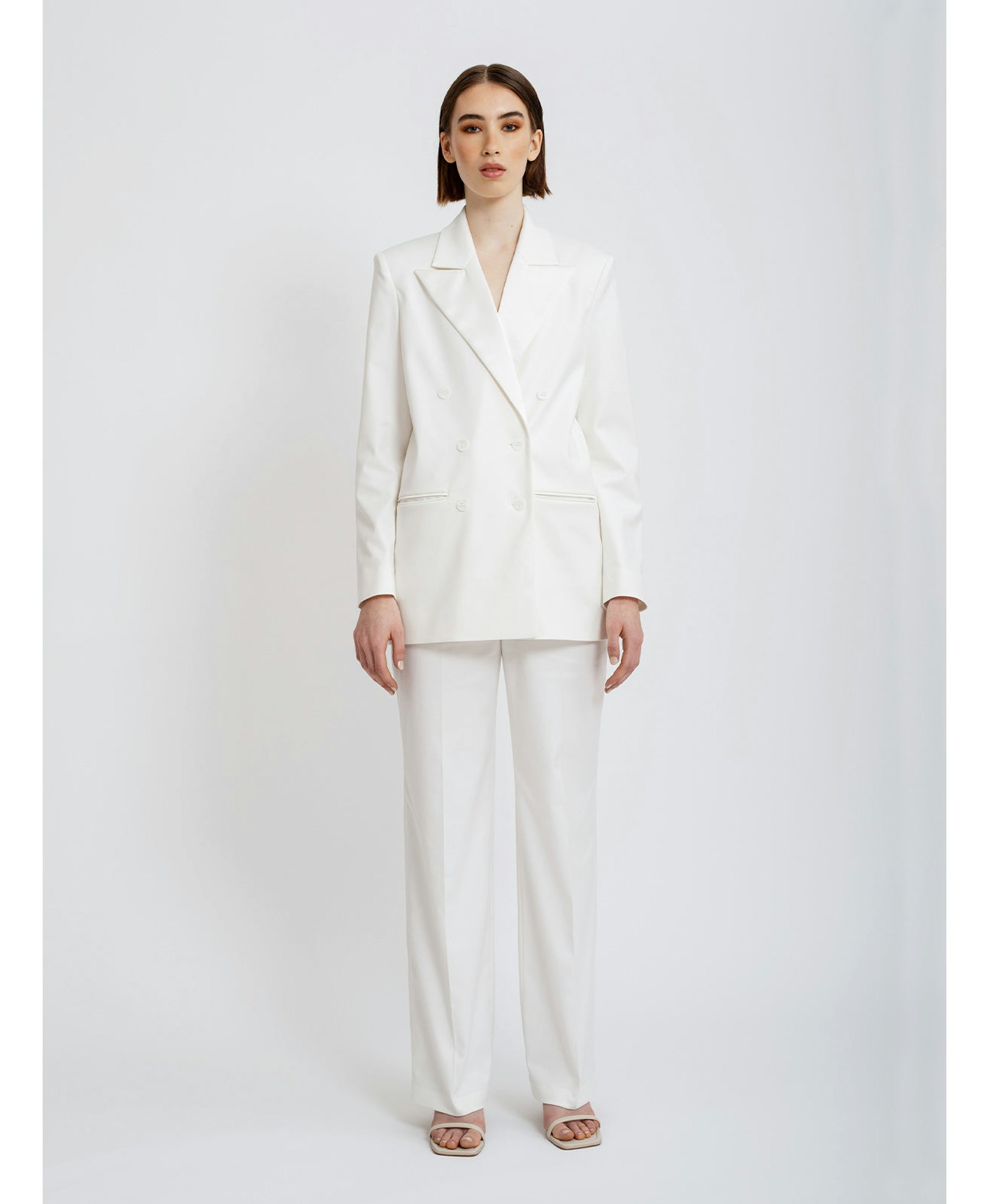 Heidi Trousers in White made by AÉRYNE