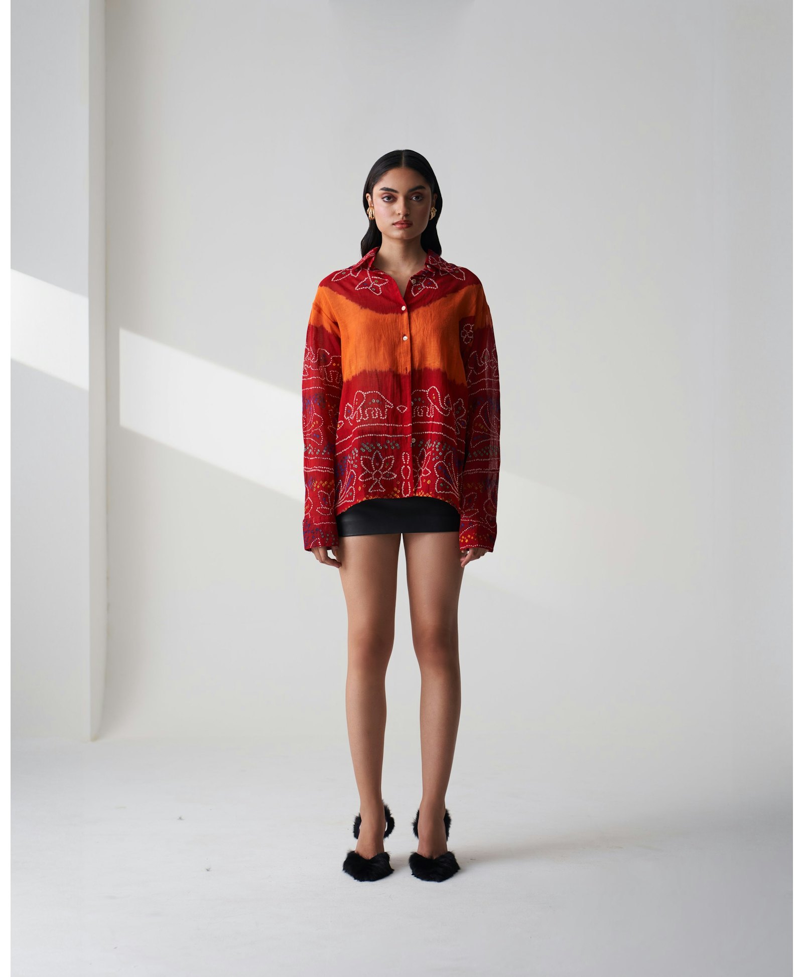 Upcycled Odhni Cotton Shirt made by Szabo Sihag