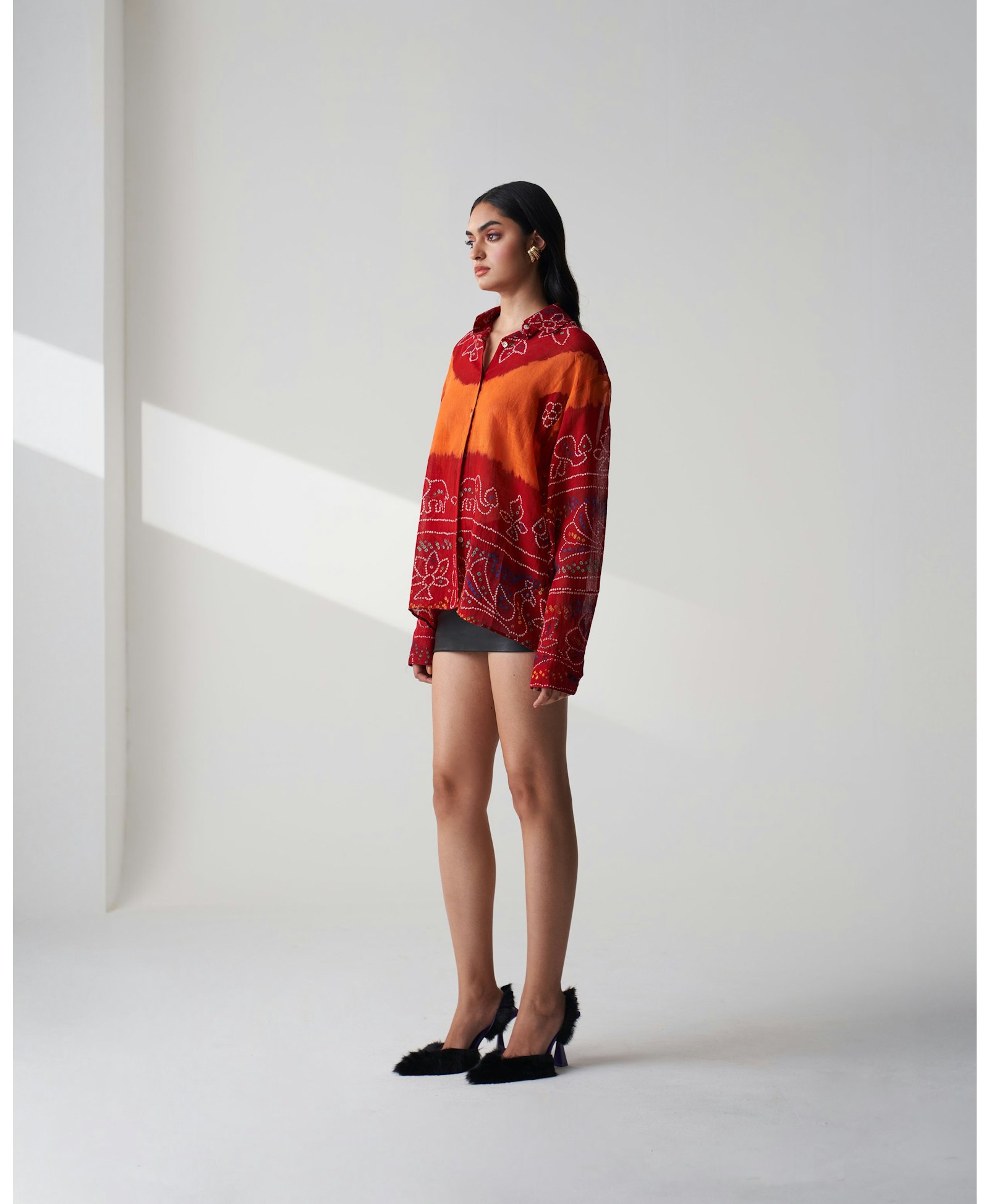 Upcycled Odhni Cotton Shirt made by Szabo Sihag