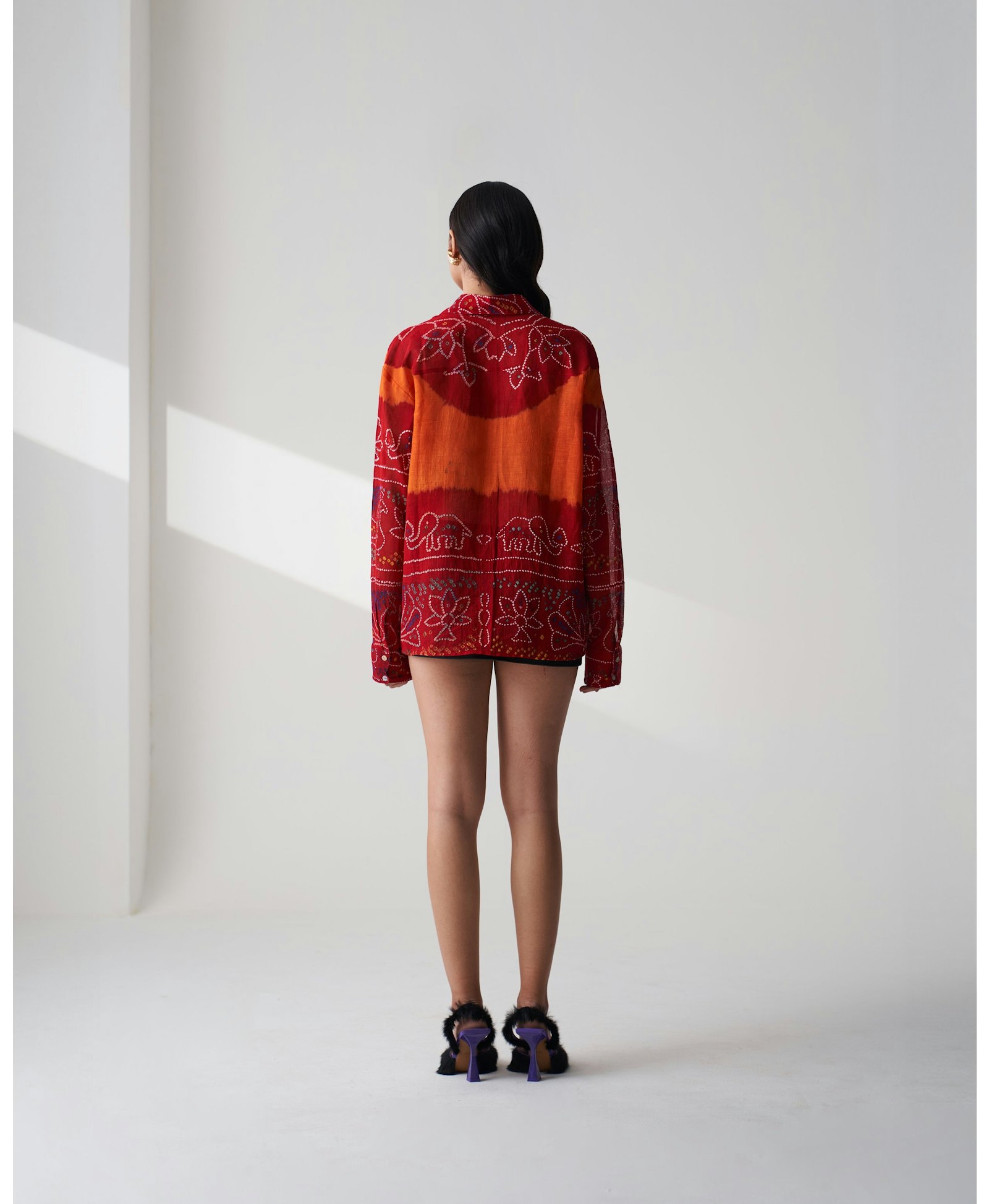 Upcycled Odhni Cotton Shirt made by Szabo Sihag