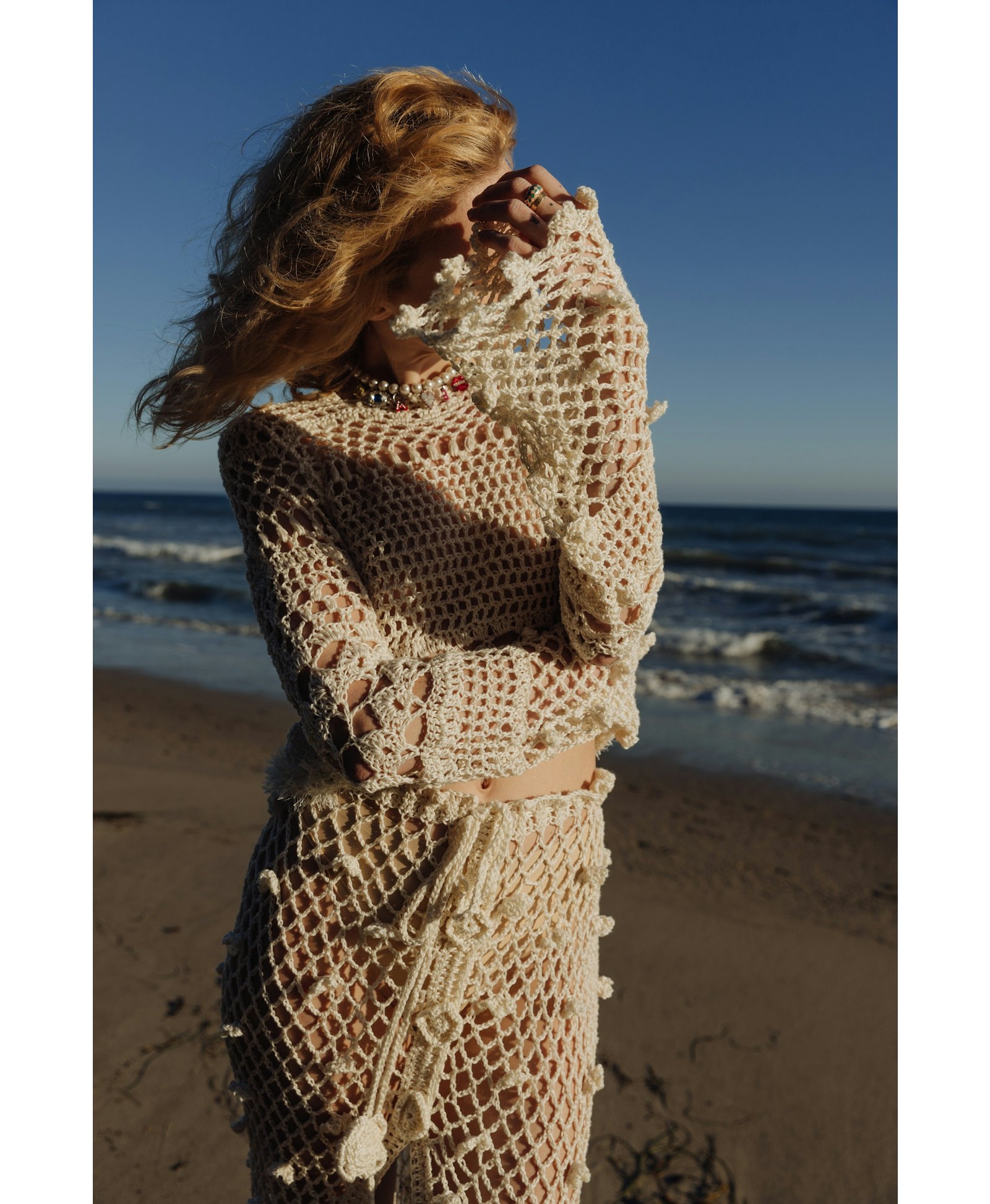 Metallic Handmade Crochet Skirt made by ANDREEVA