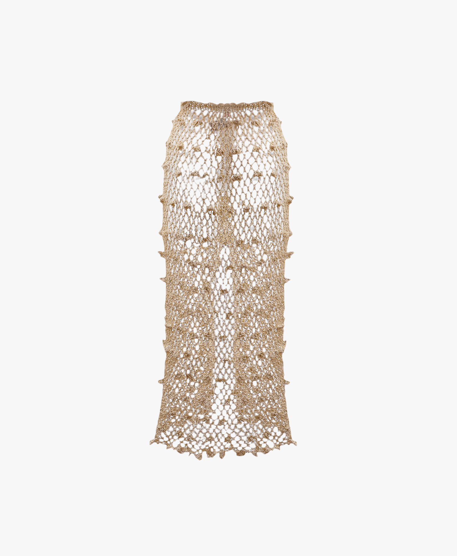 Metallic Handmade Crochet Skirt made by ANDREEVA