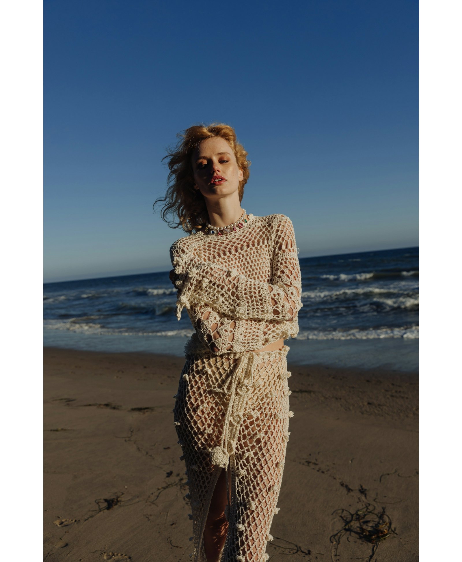 Metallic Handmade Crochet Skirt made by ANDREEVA