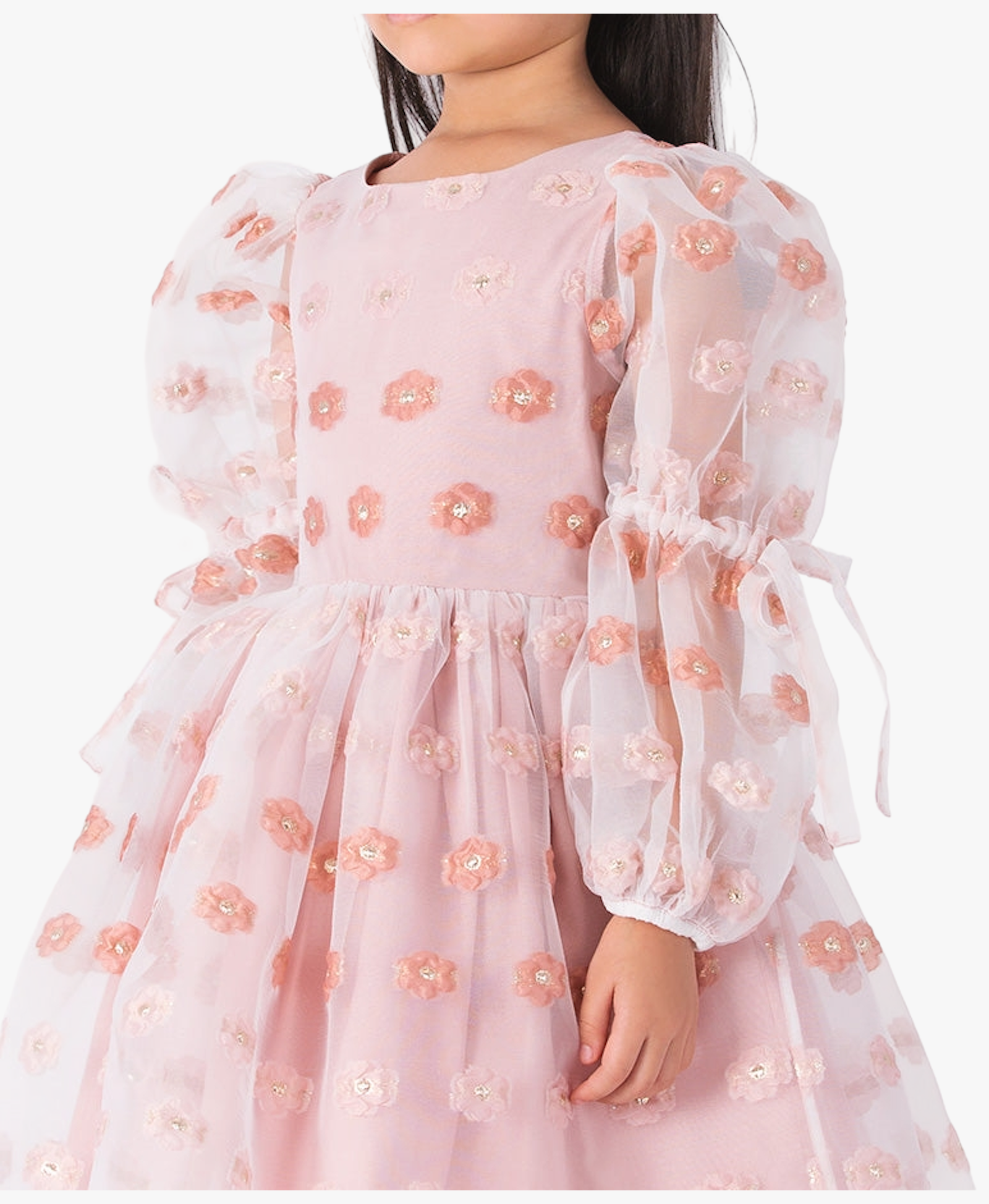 Organza Flowers Girls Dress made by Mama Luma