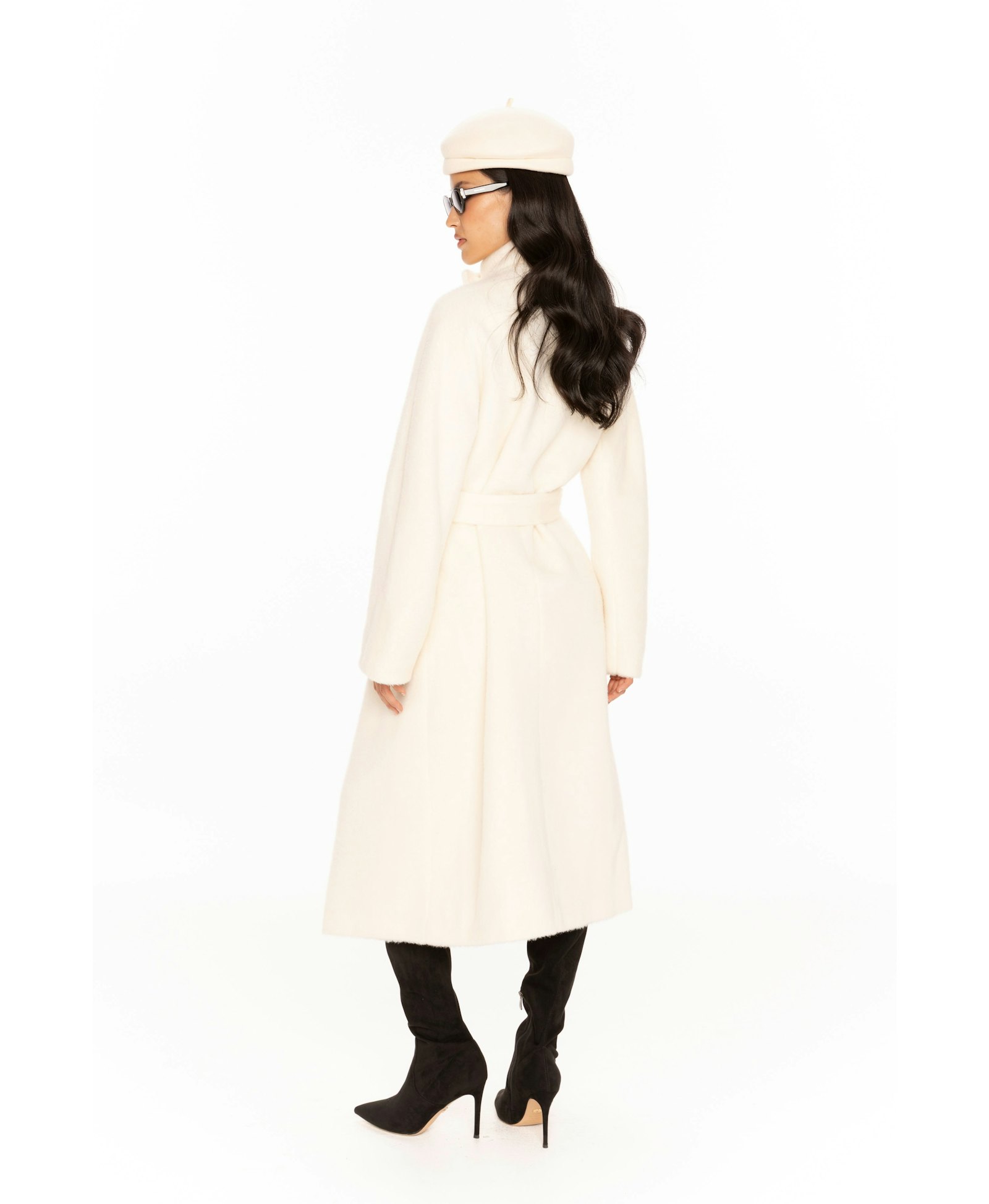 Audrey Long Coat (Off-white) made by Nana Jacqueline