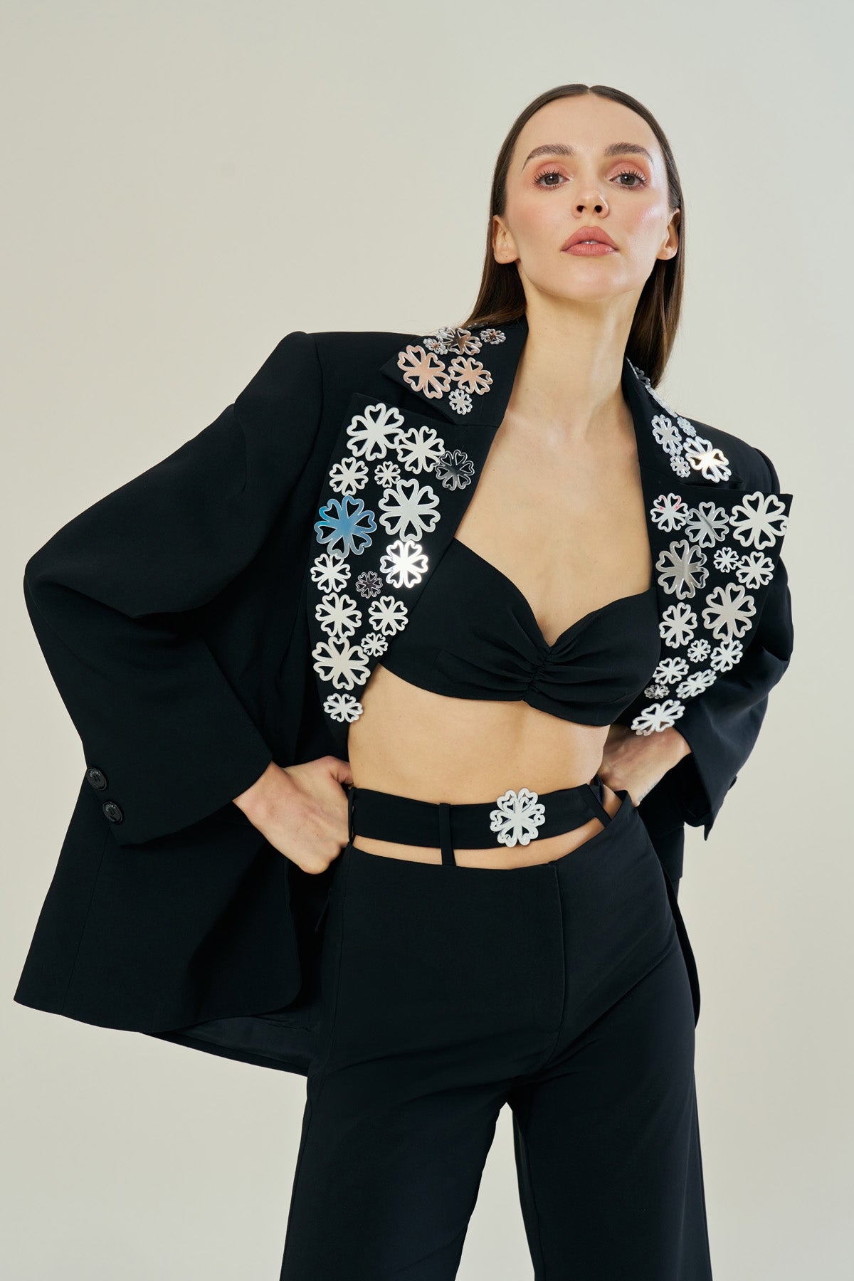 Shop Declara Midnight Mirror Chic Jacket