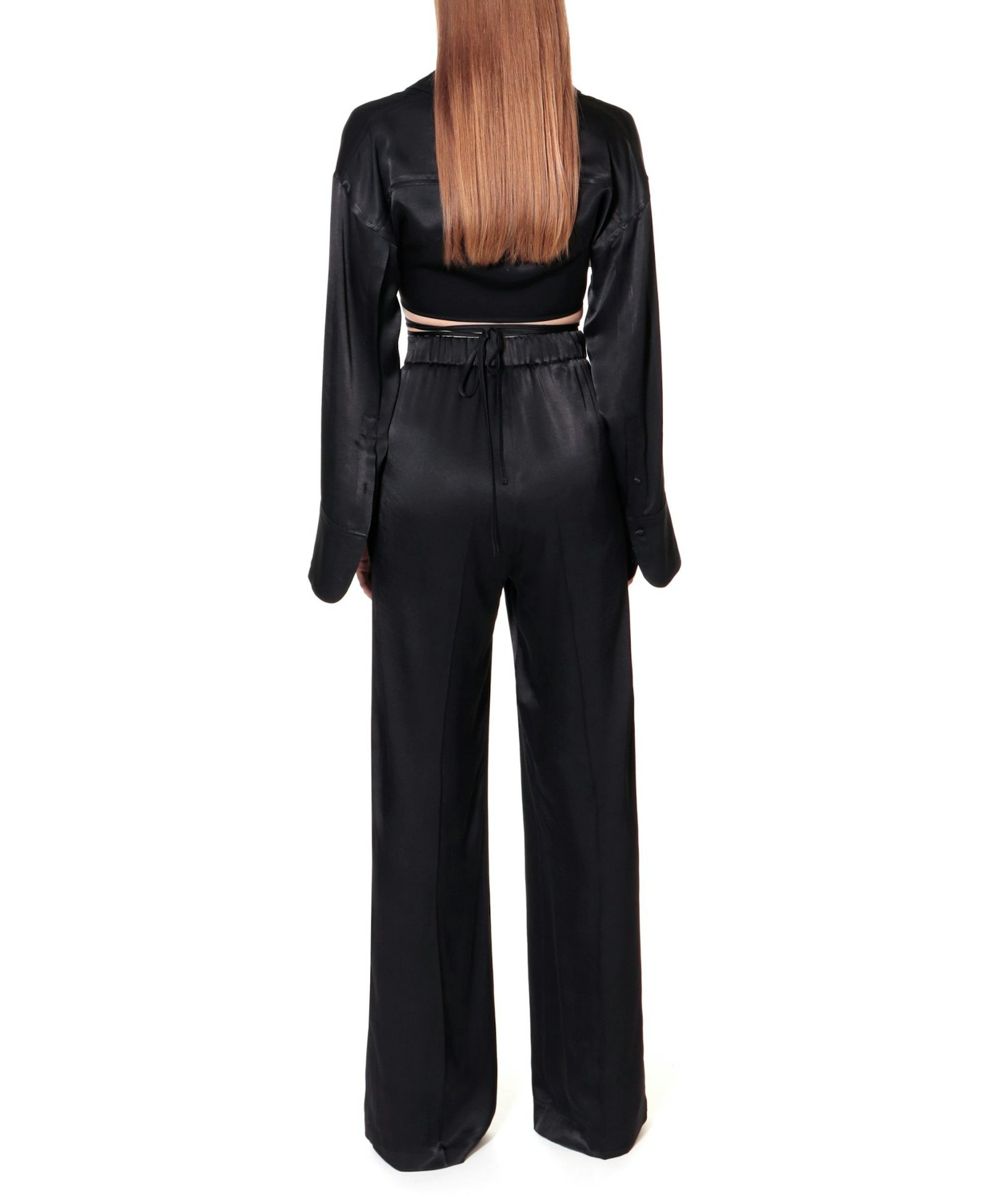 Trousers Jessie Glossy Black made by HALEWSKI
