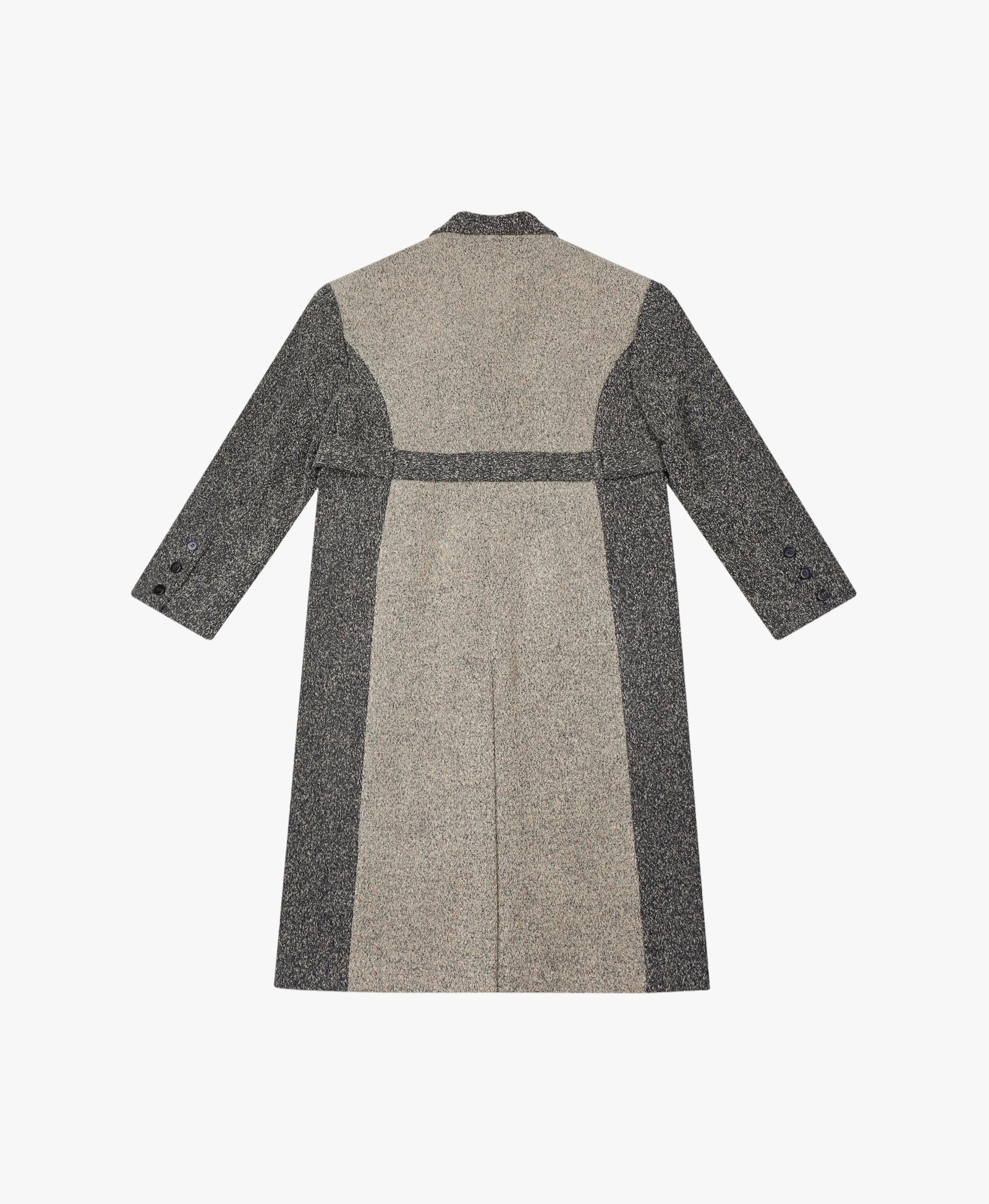 WOOL-BLEND TEXTURED LONG COAT made by YIBRI