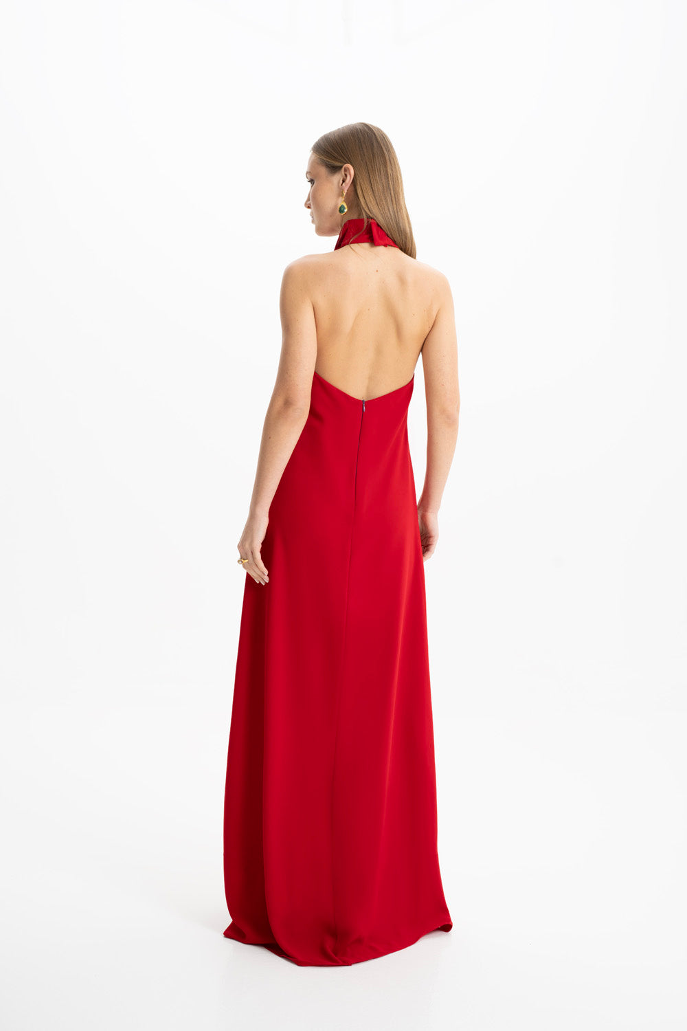 Shop Lora Istanbul Kate Crepe Red Maxi Dress