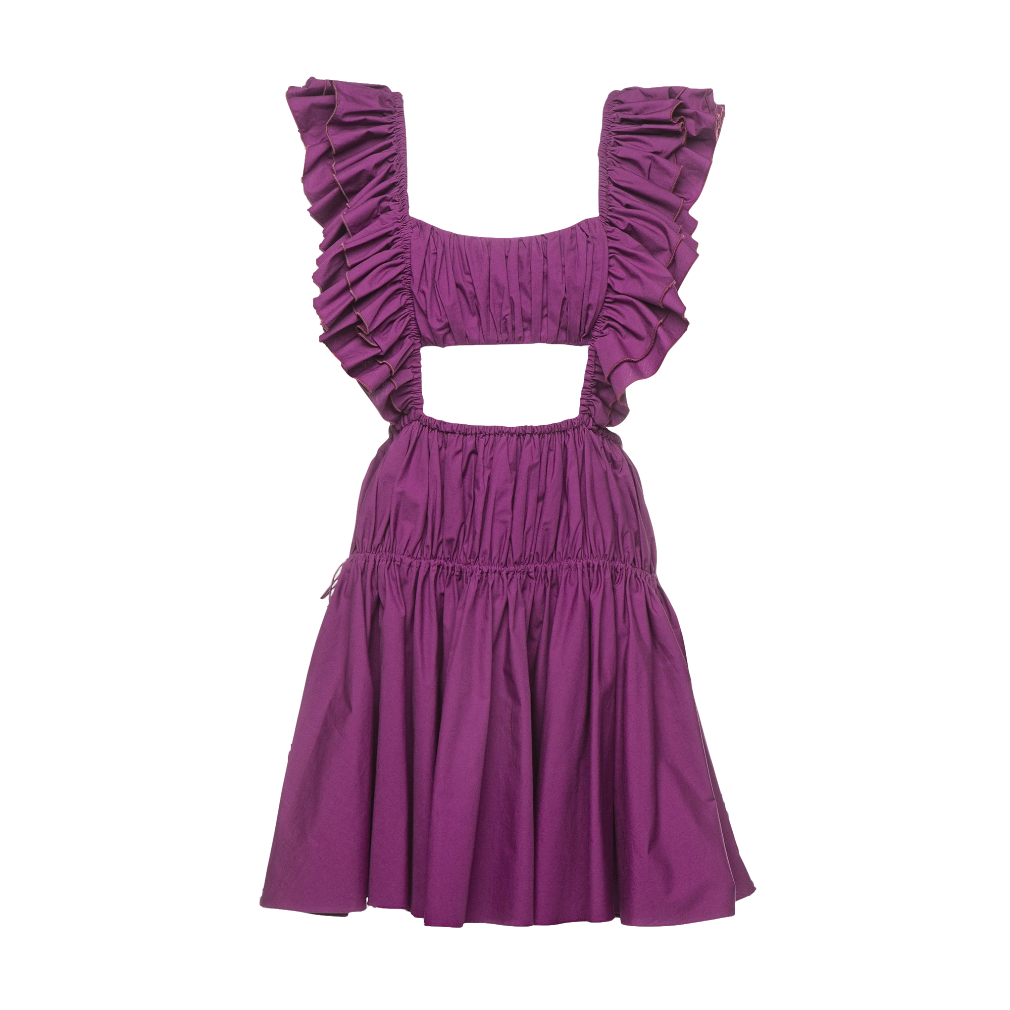 Shop Vasiliki Dahlia Ruched Mini Dress In Grape