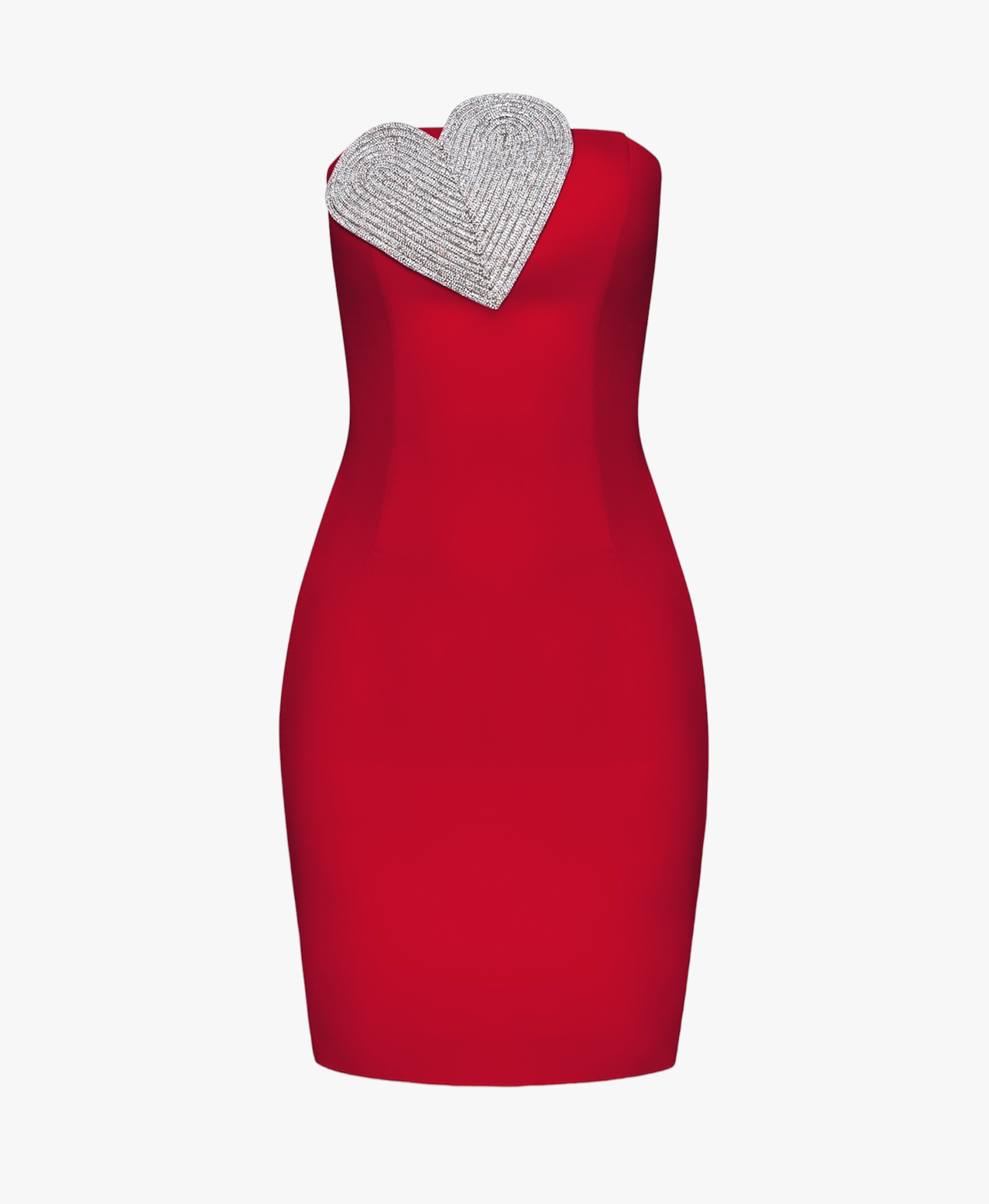 Heart-Embellished Strapless Mini Dress made by NDS The Label