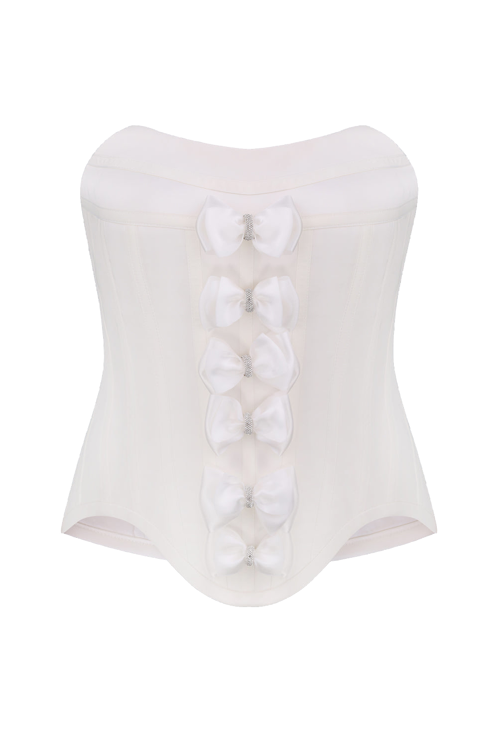 Total White Embossed Top In White