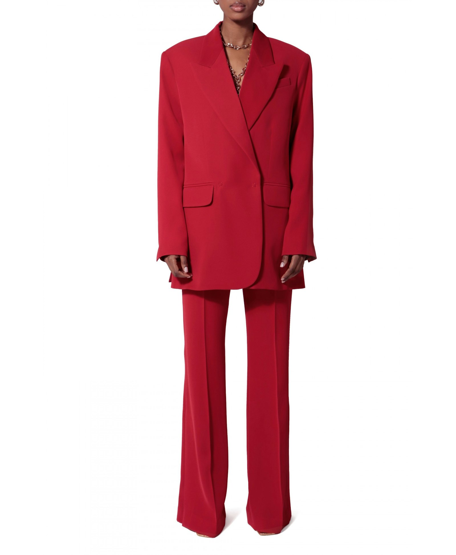 Blair Ribbon Red Blazer made by HALEWSKI