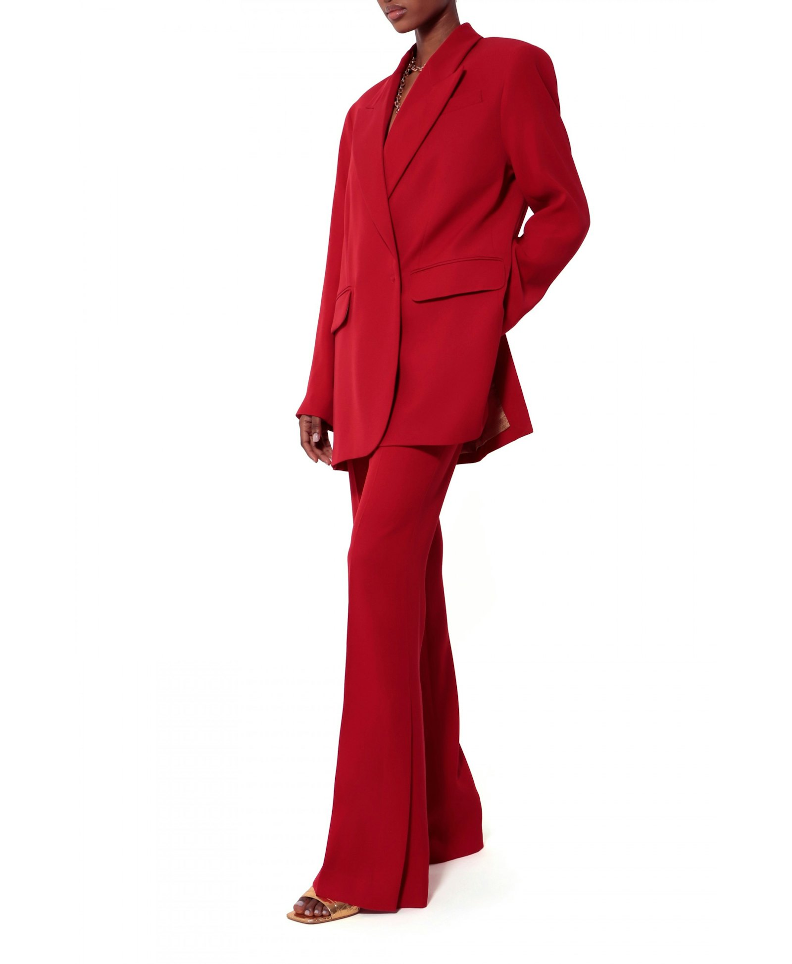 Blair Ribbon Red Blazer made by HALEWSKI