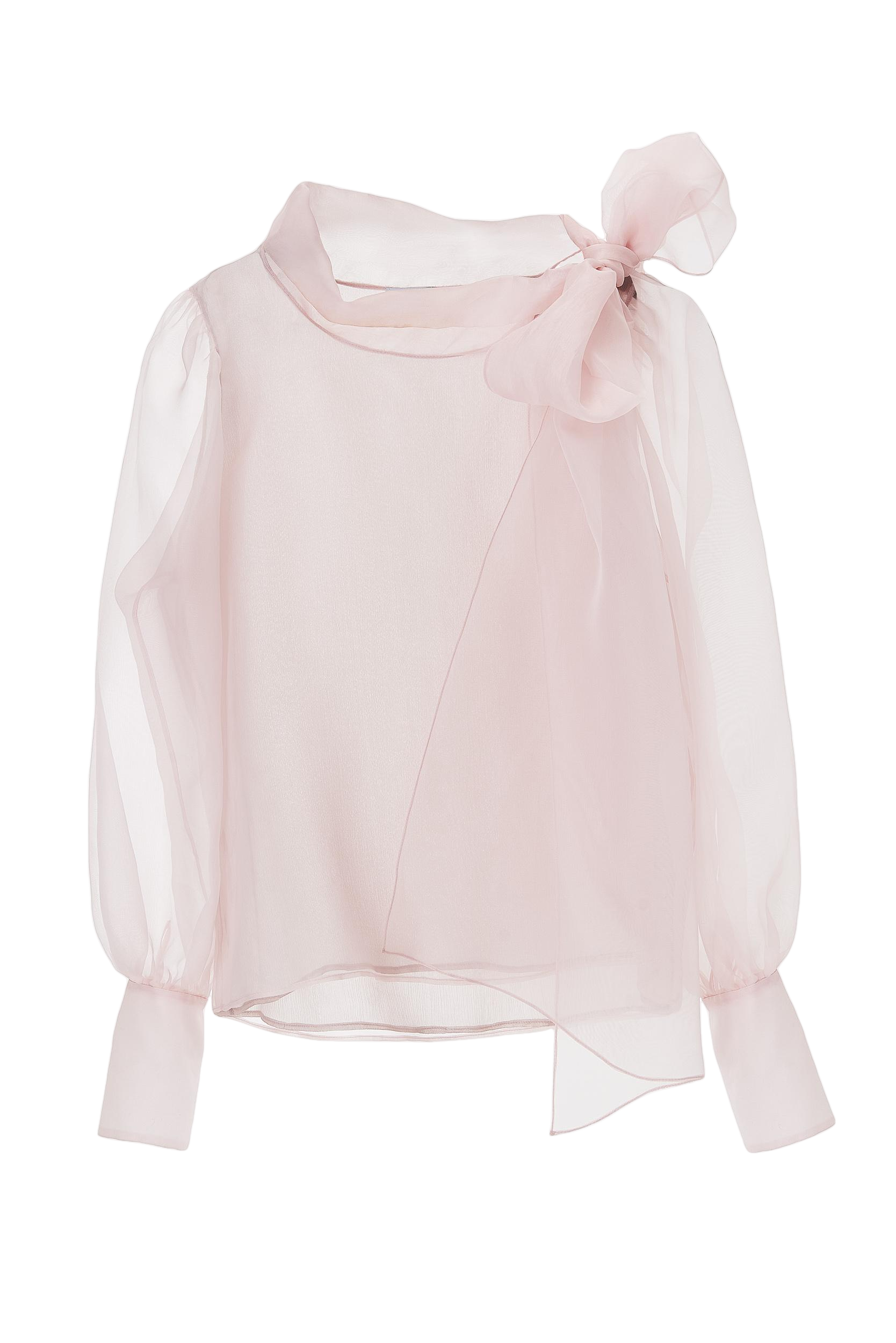 Lita Couture Flawless Pink Bow Blouse
