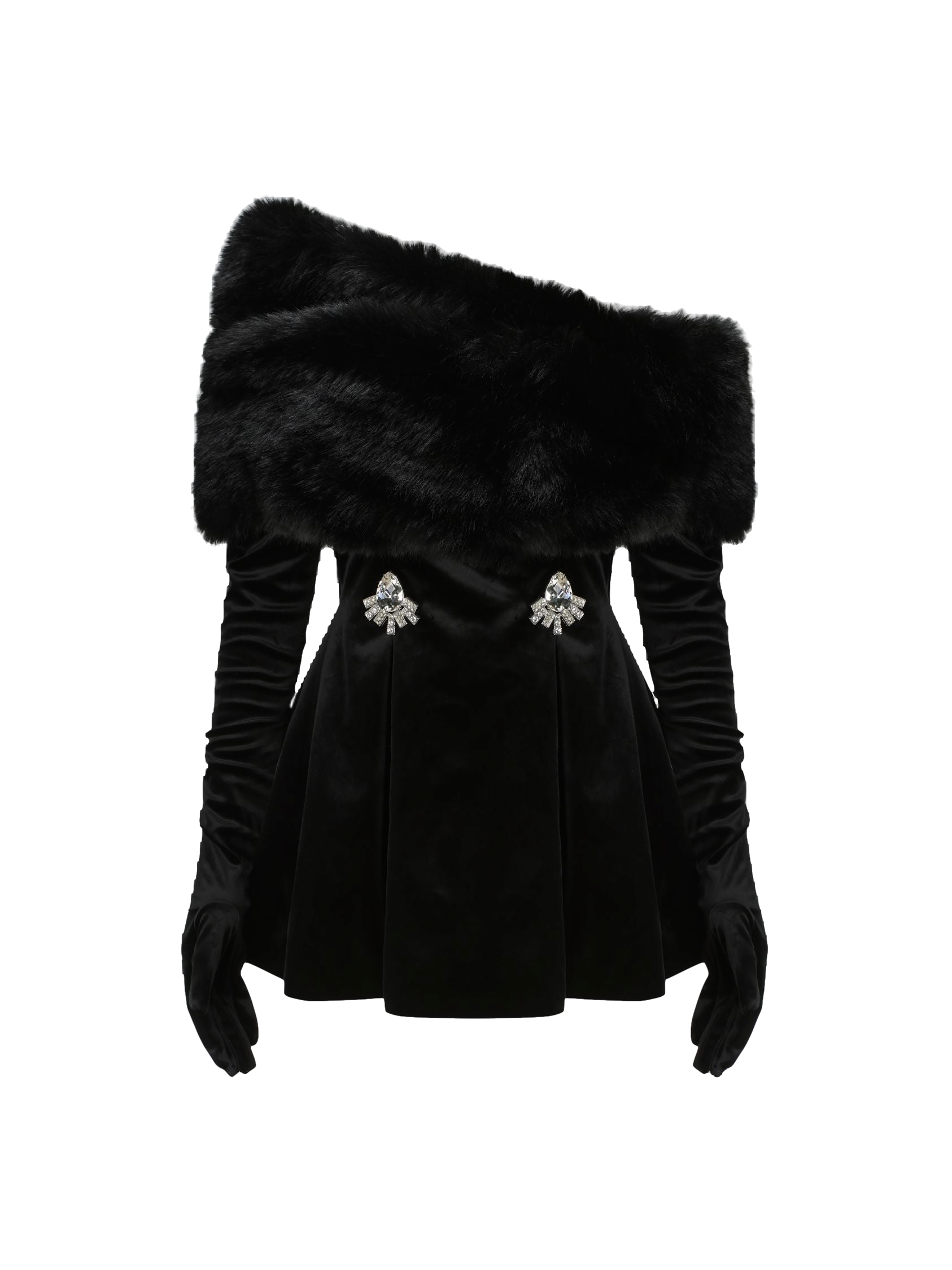 Nana Jacqueline Simone Velvet Dress (black)