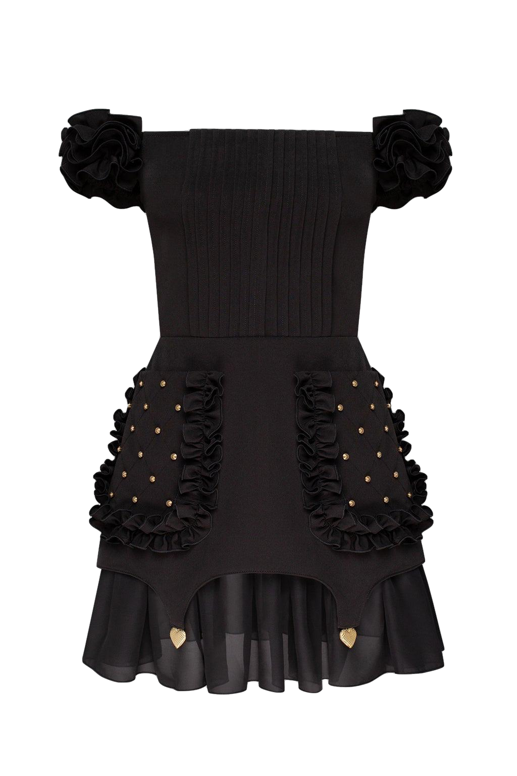 Guranda Black Ruffled Dress