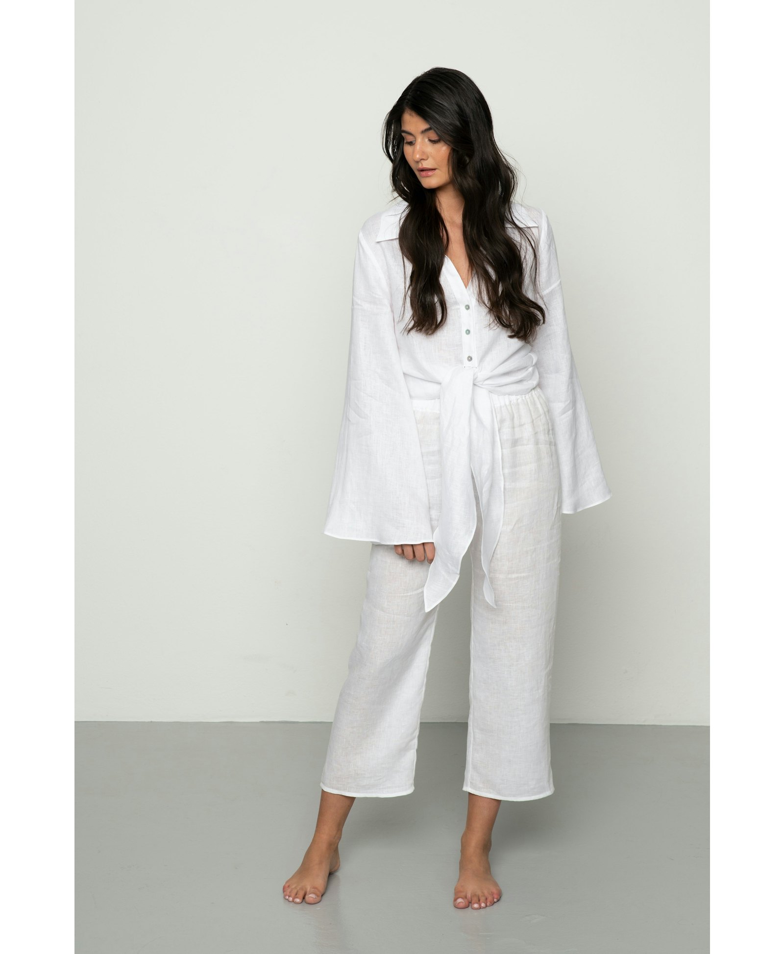 Adrienne trousers white made by MandiBreeze