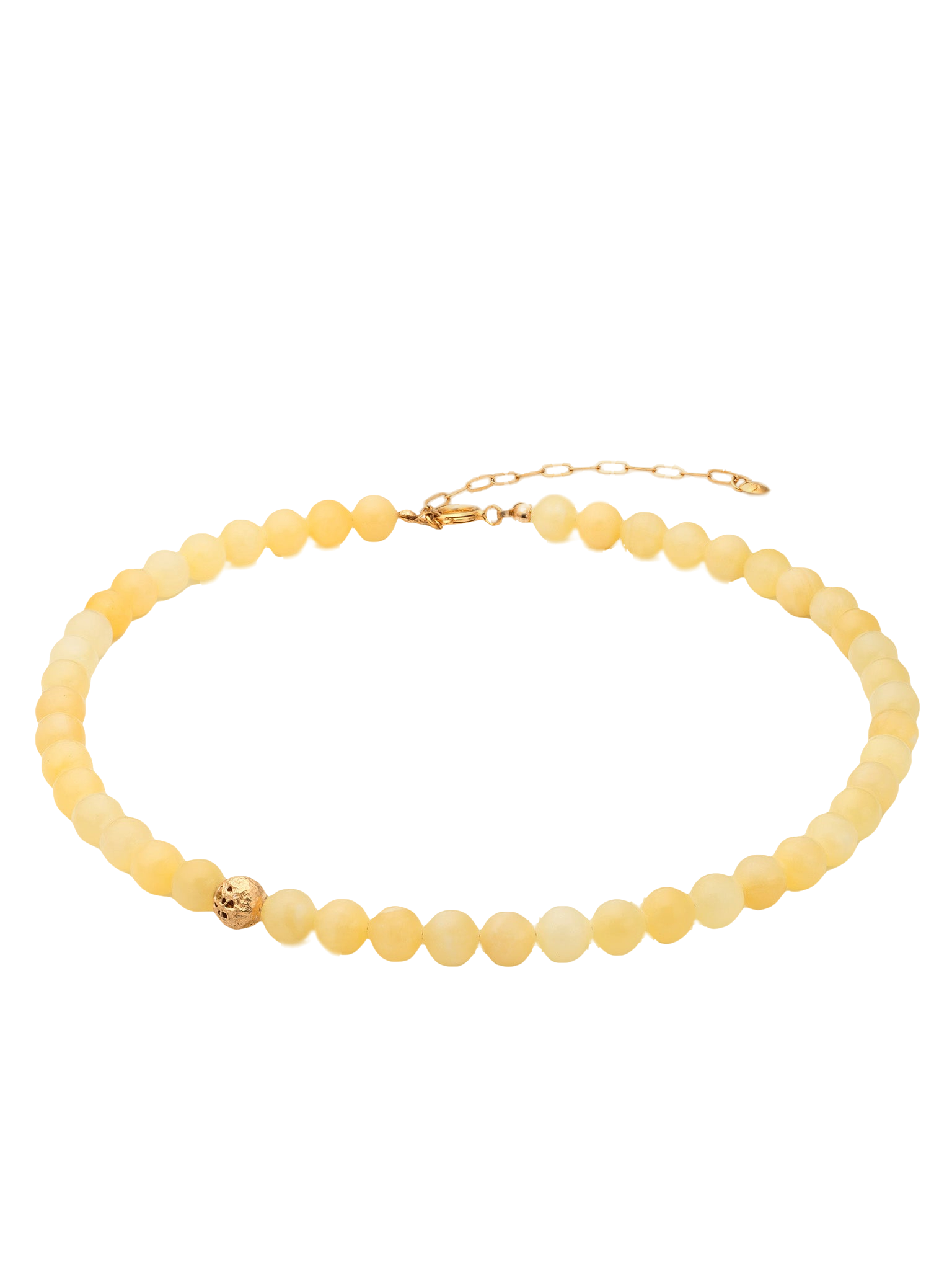 Shop Eva Remenyi Honey Calcite Necklace In Gold