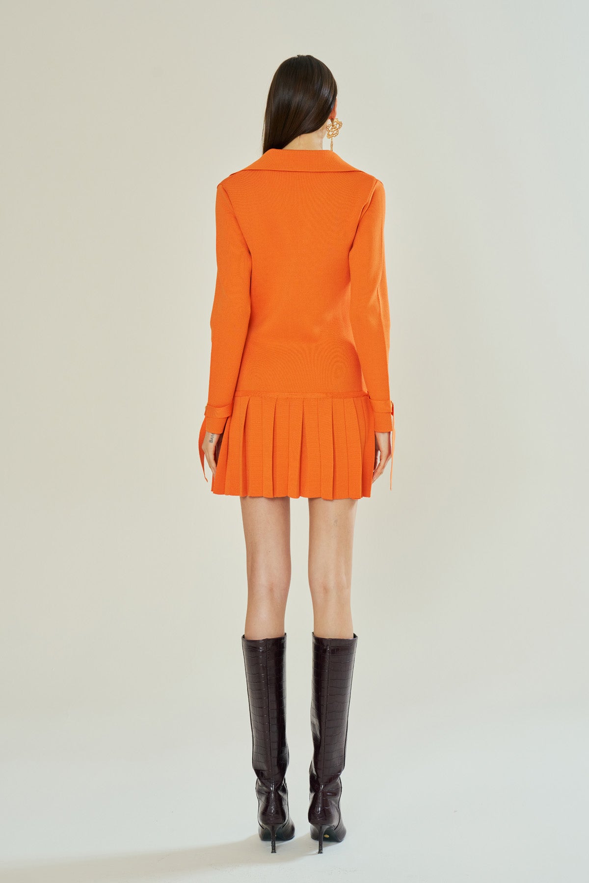 Shop Declara Mandarin Elegance Knit Dress