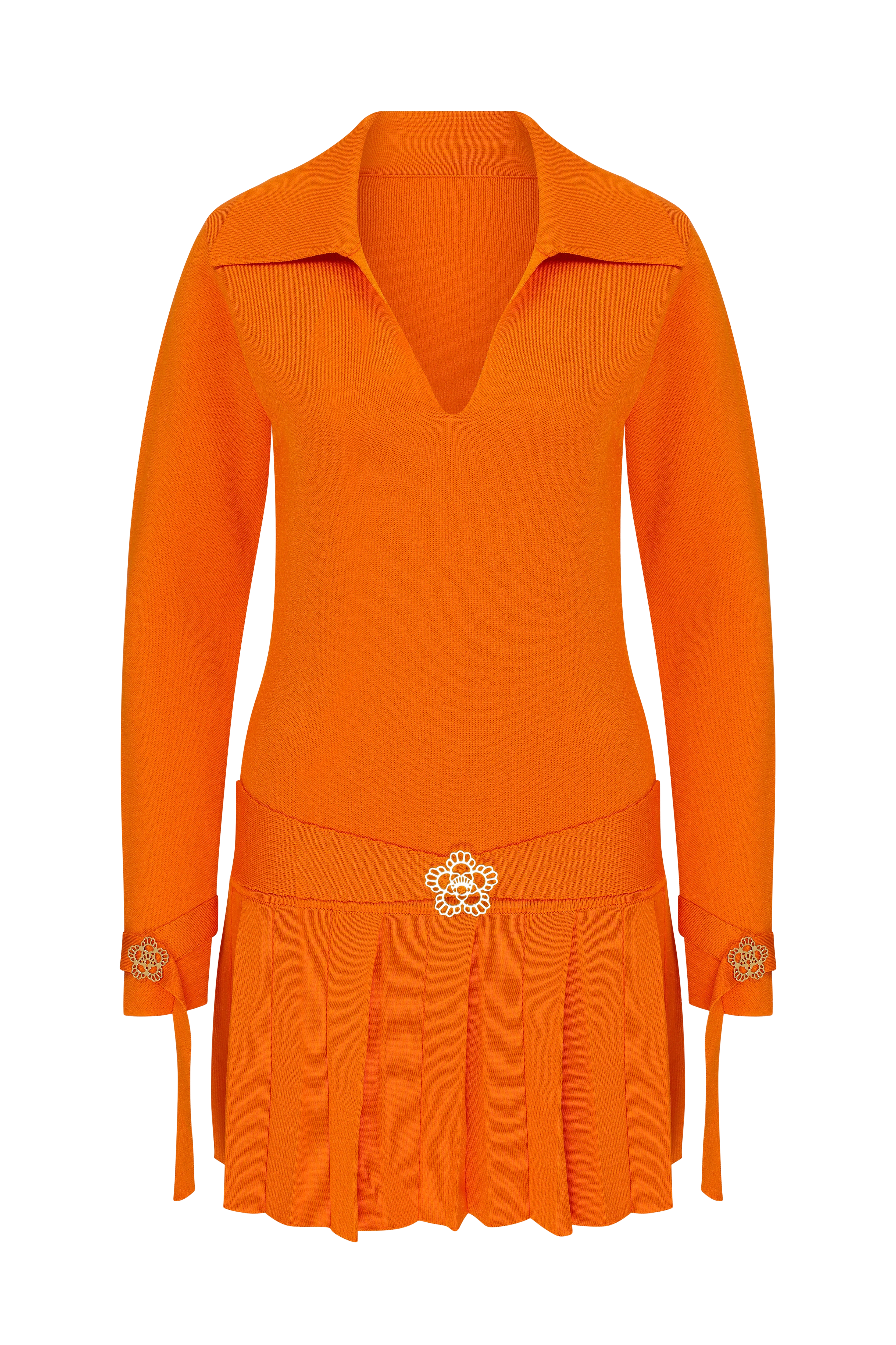 Shop Declara Mandarin Elegance Knit Dress