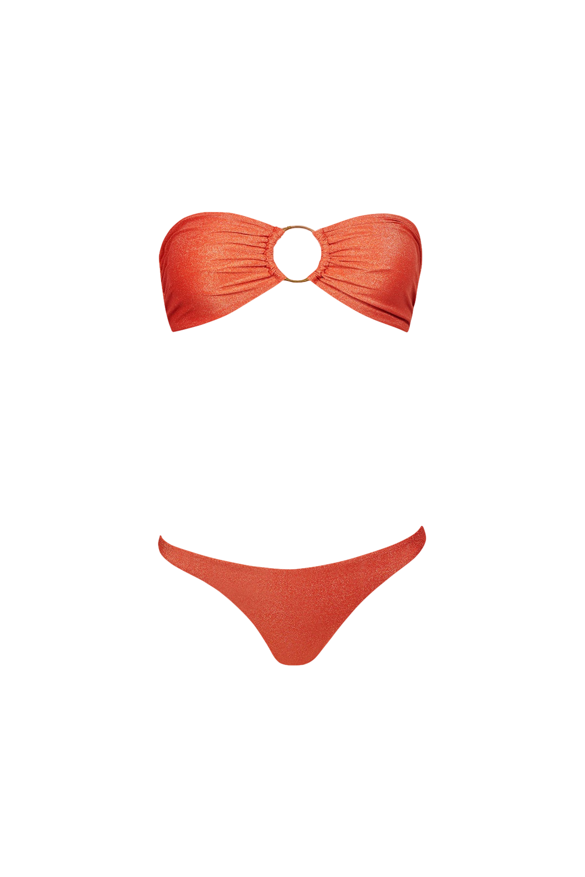 Sara Cristina Ring Bikini In Shiny Orange