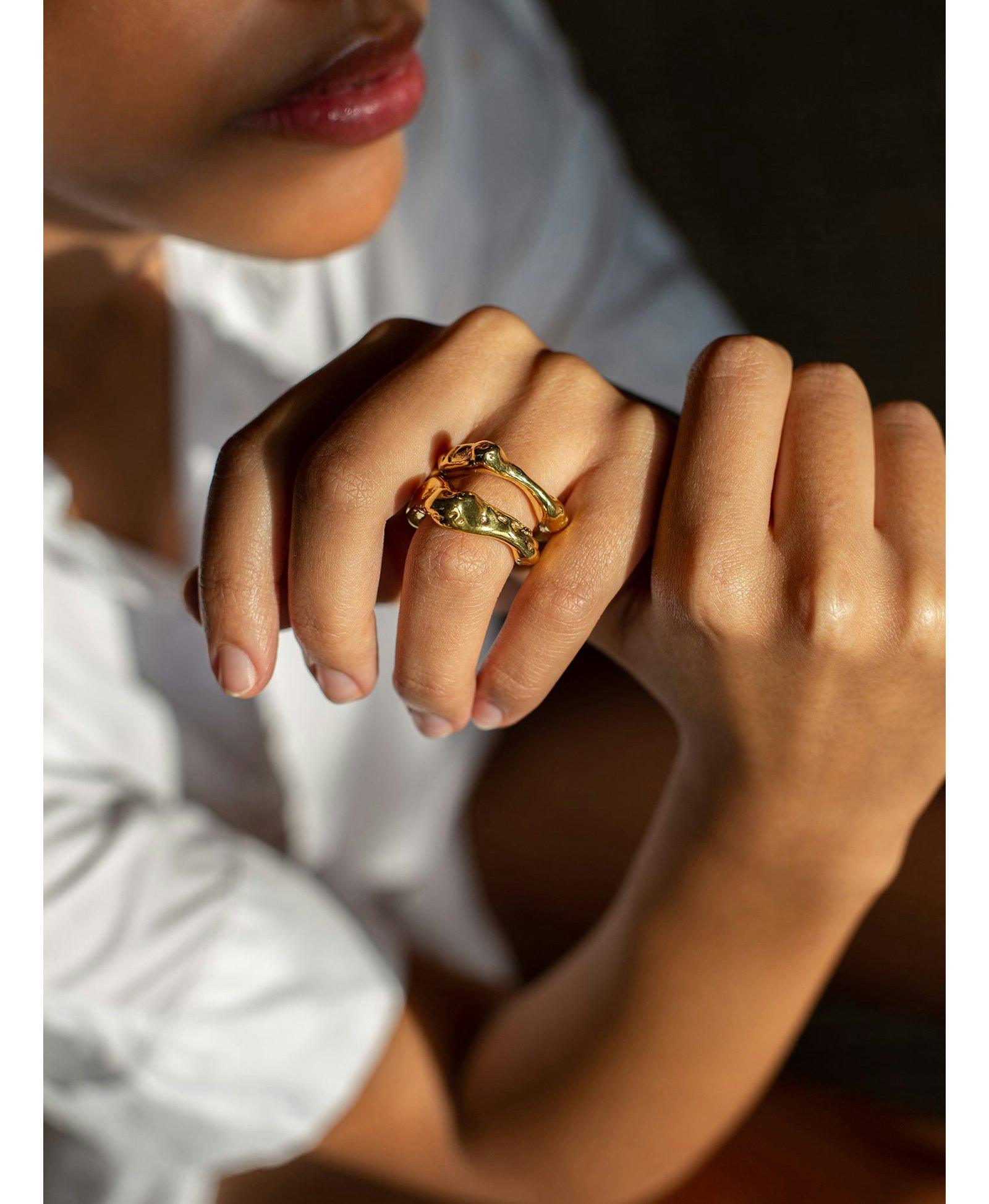 Talisman Flow Ring Gold in Gold made by Eva Remenyi