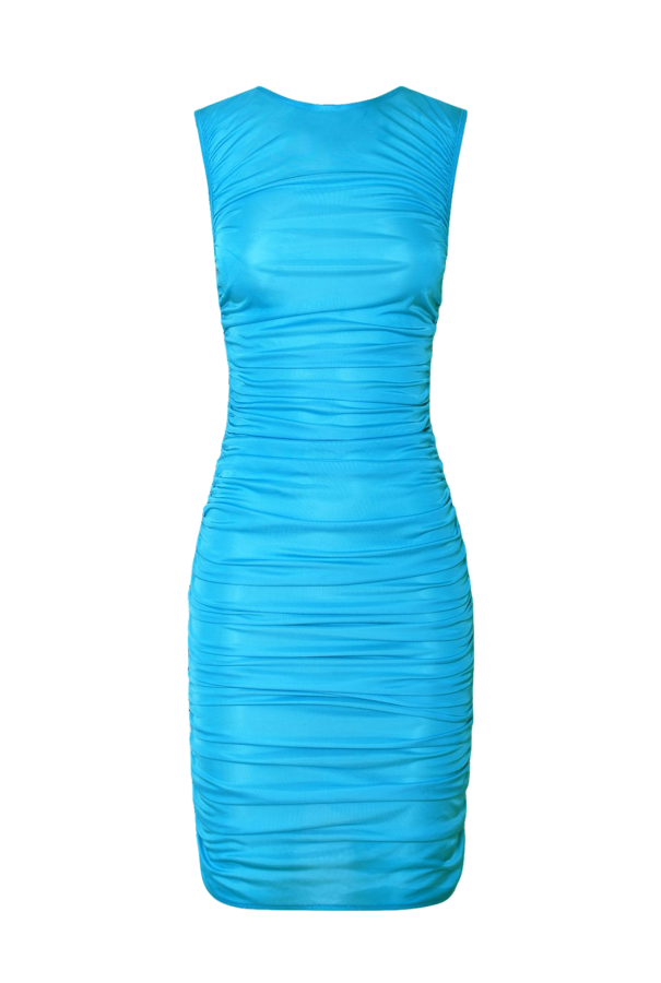 Hanne Bloch Ruched Dress In Blue