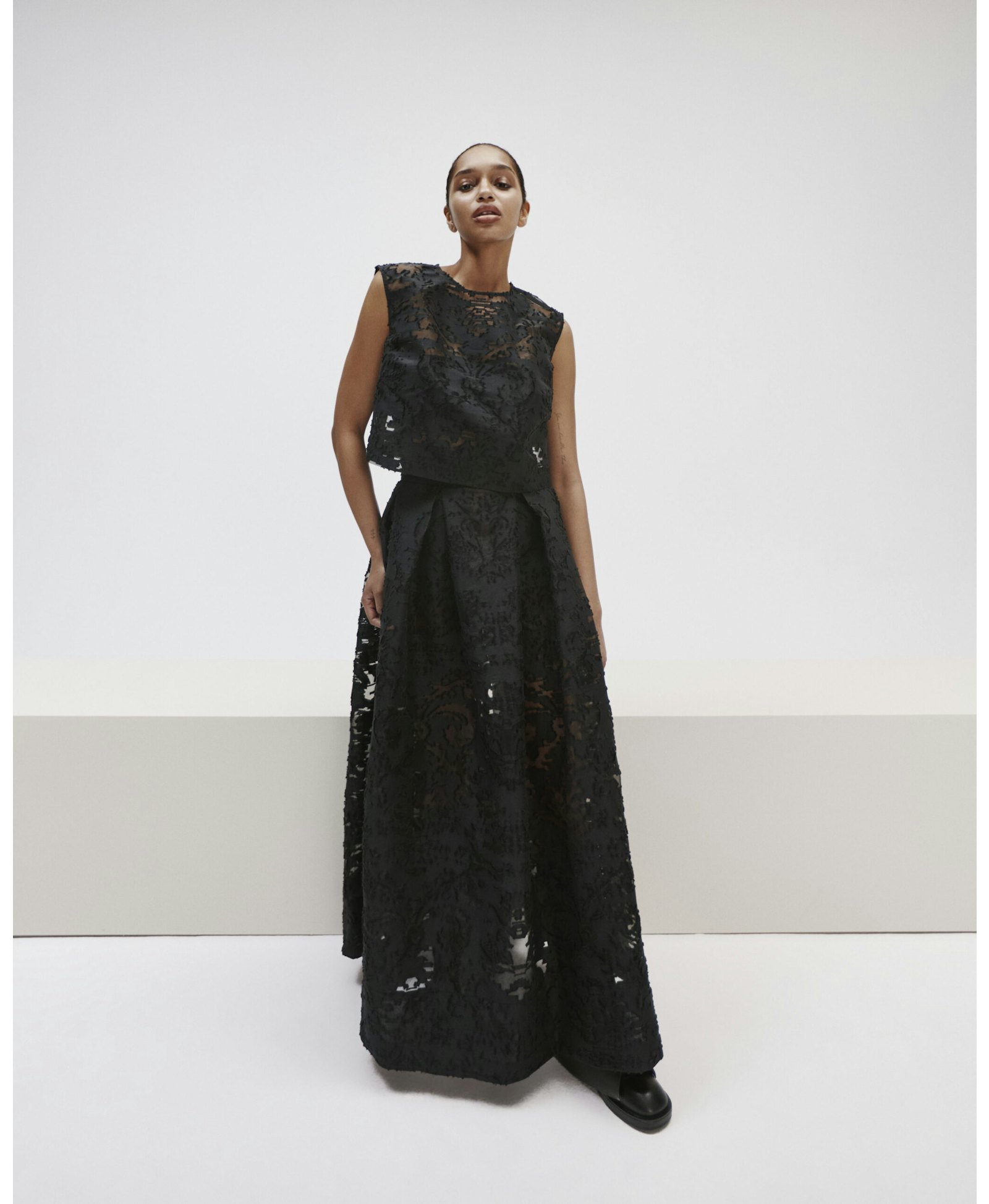 Long Flared Skirt made by YAVORSKA