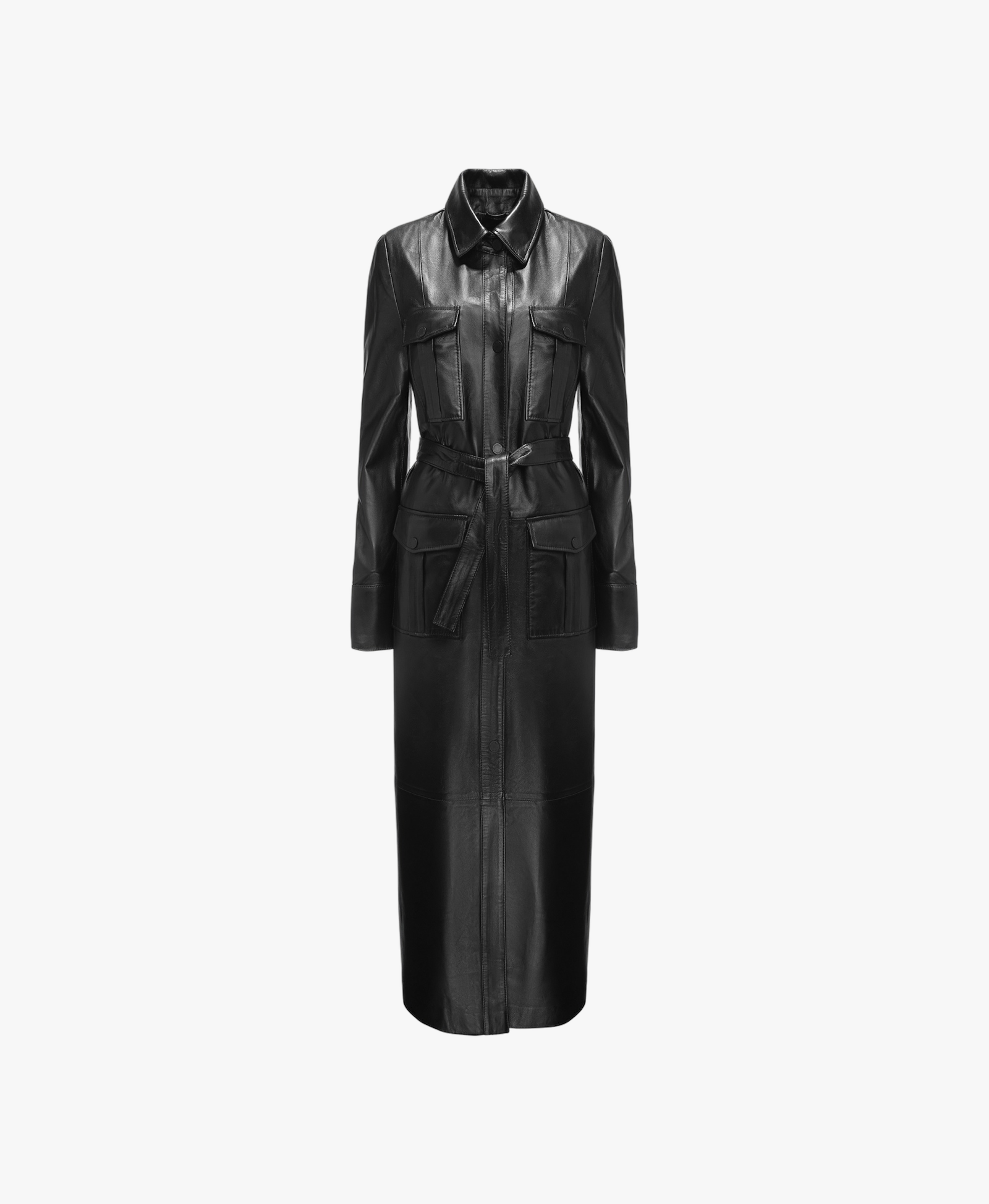 Leather Longline Dress With Pockets made by YAVORSKA