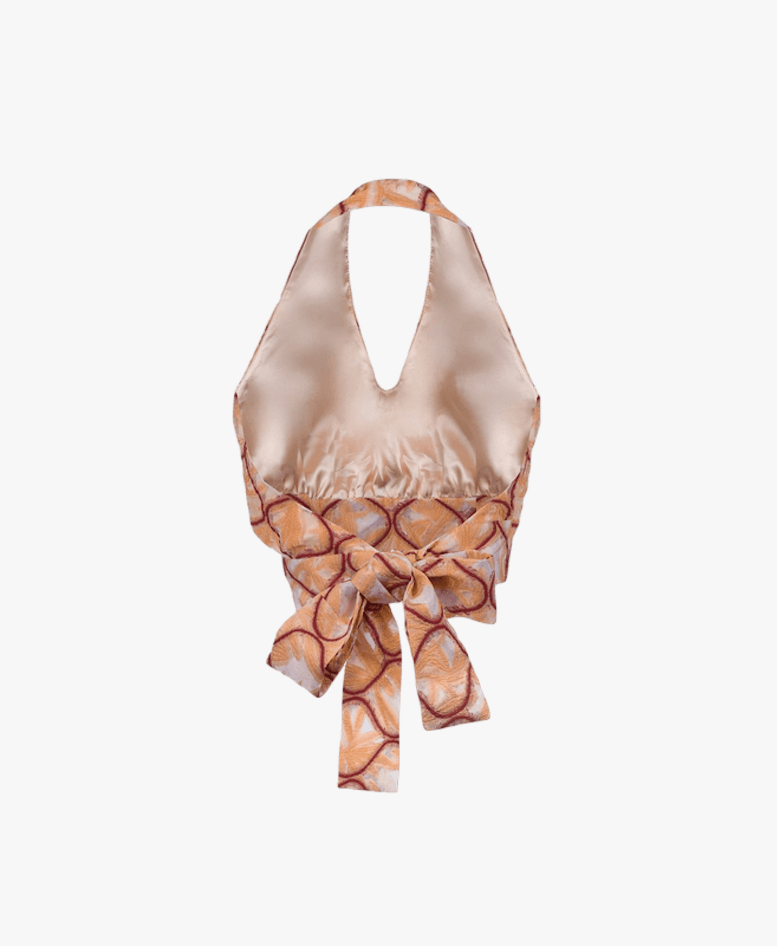 Peach Cross-Front Top made by ANDREEVA