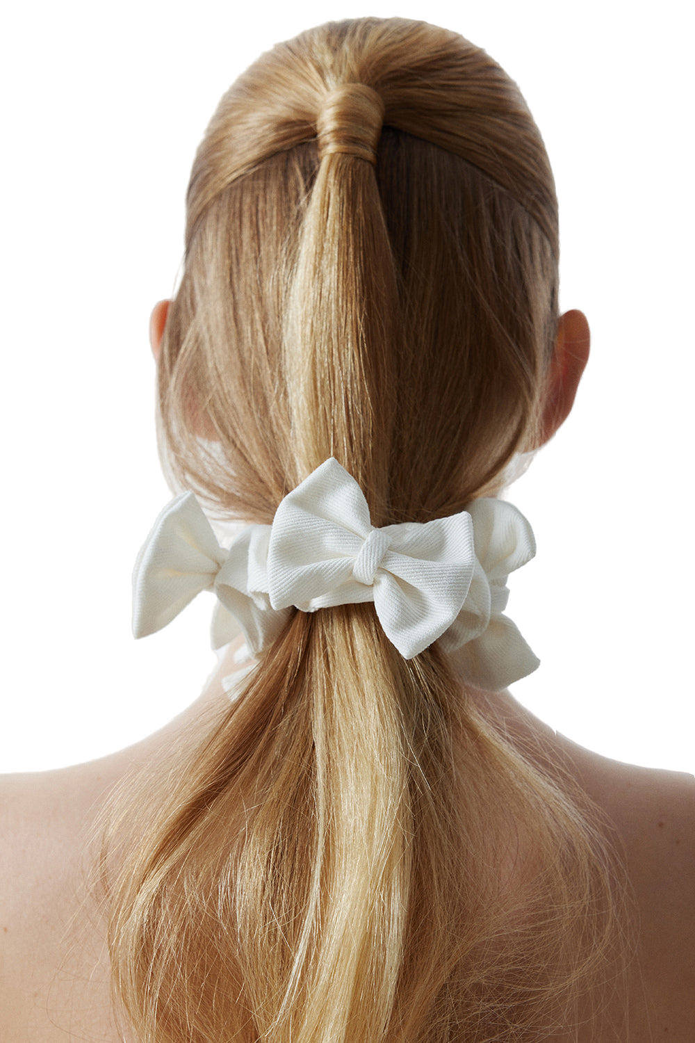Total White Set Of Hair Ties In White