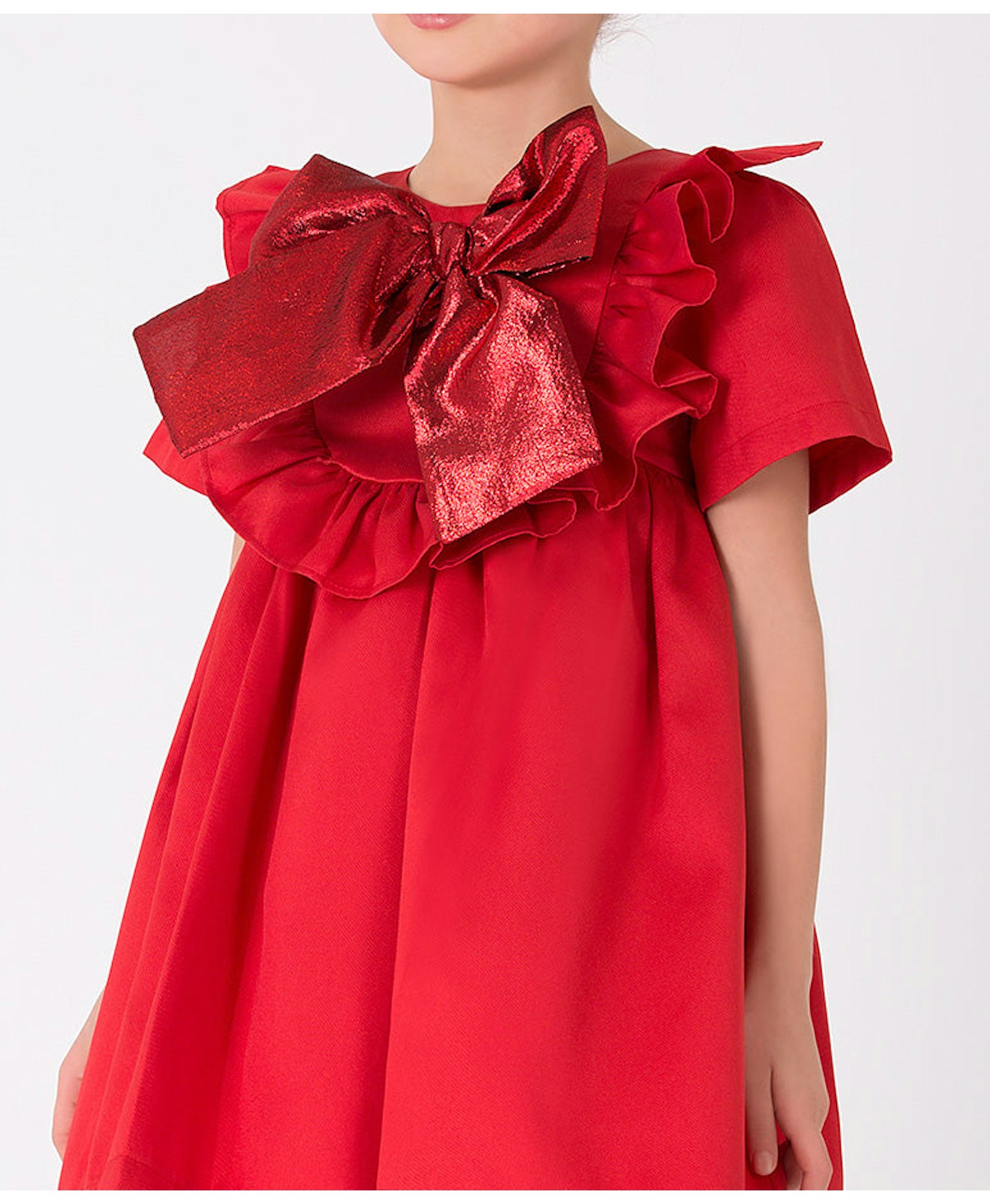 Jacquard Bow Dress made by Mama Luma