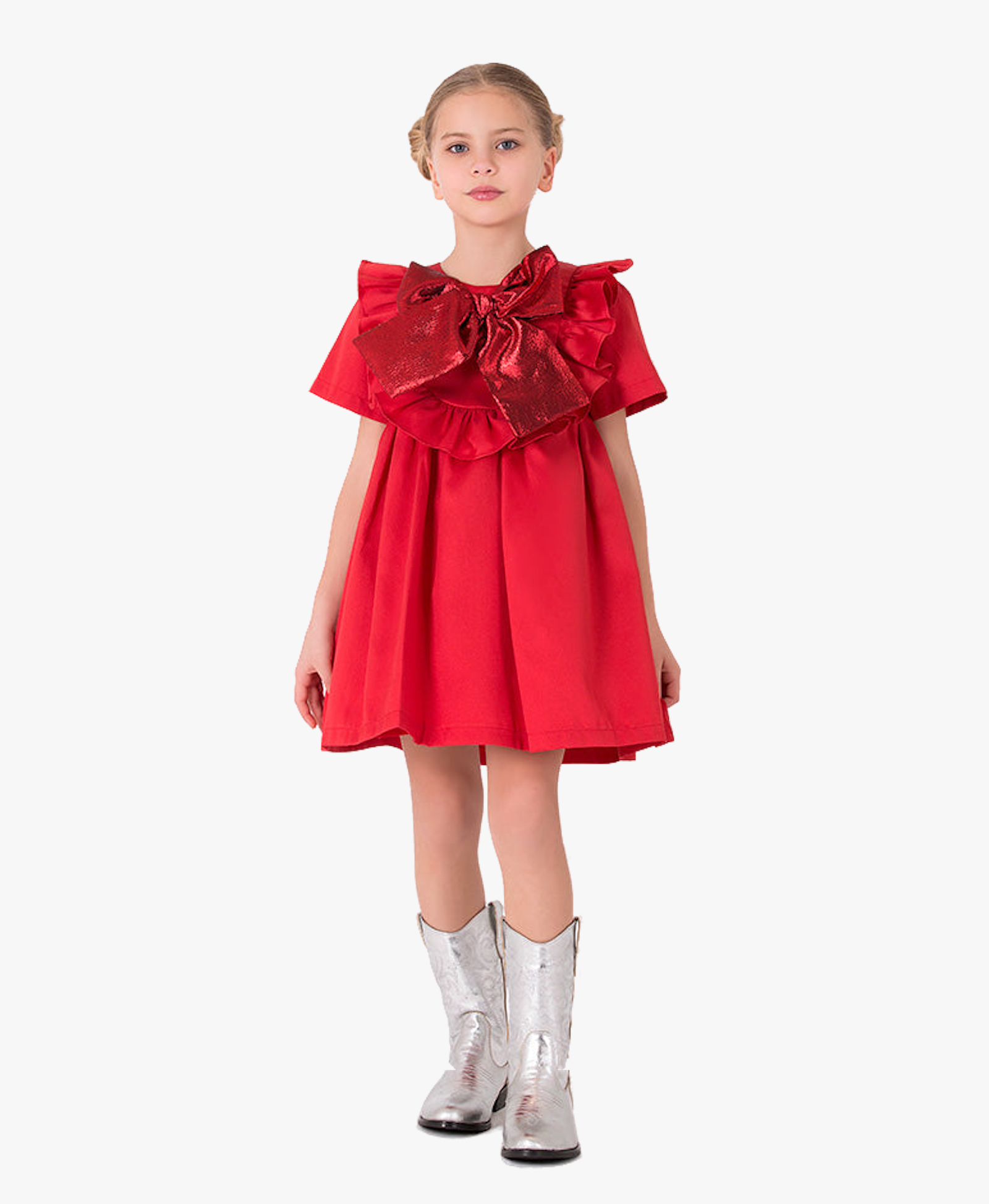 Jacquard Bow Dress made by Mama Luma