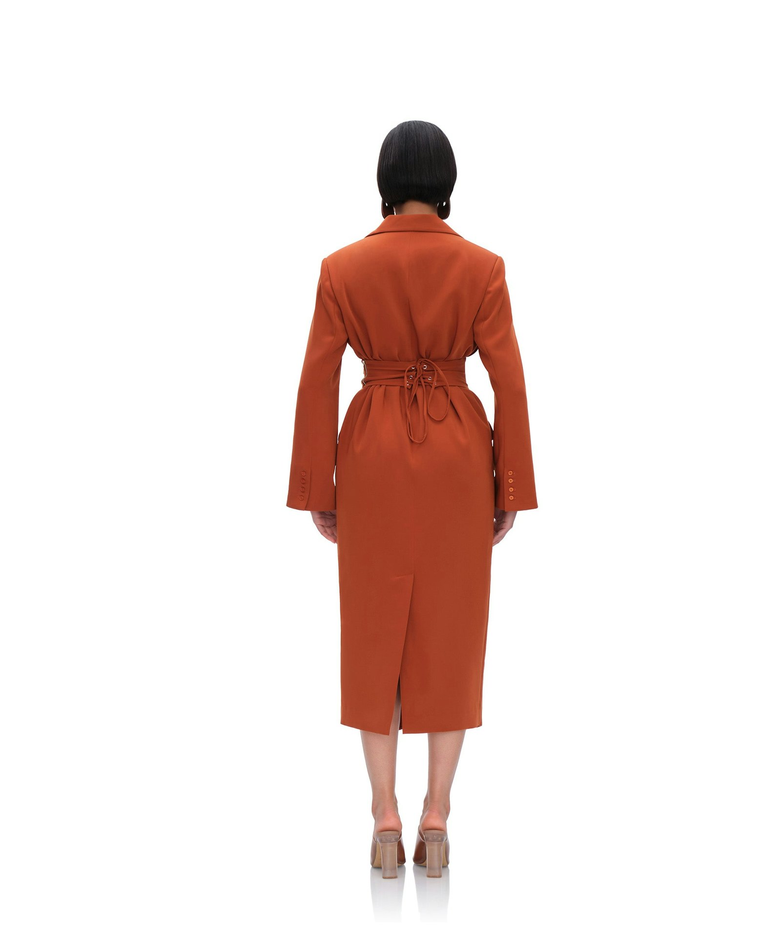 ZIA CORSET BLAZER DRESS - PUMPKIN made by Andrea Iyamah