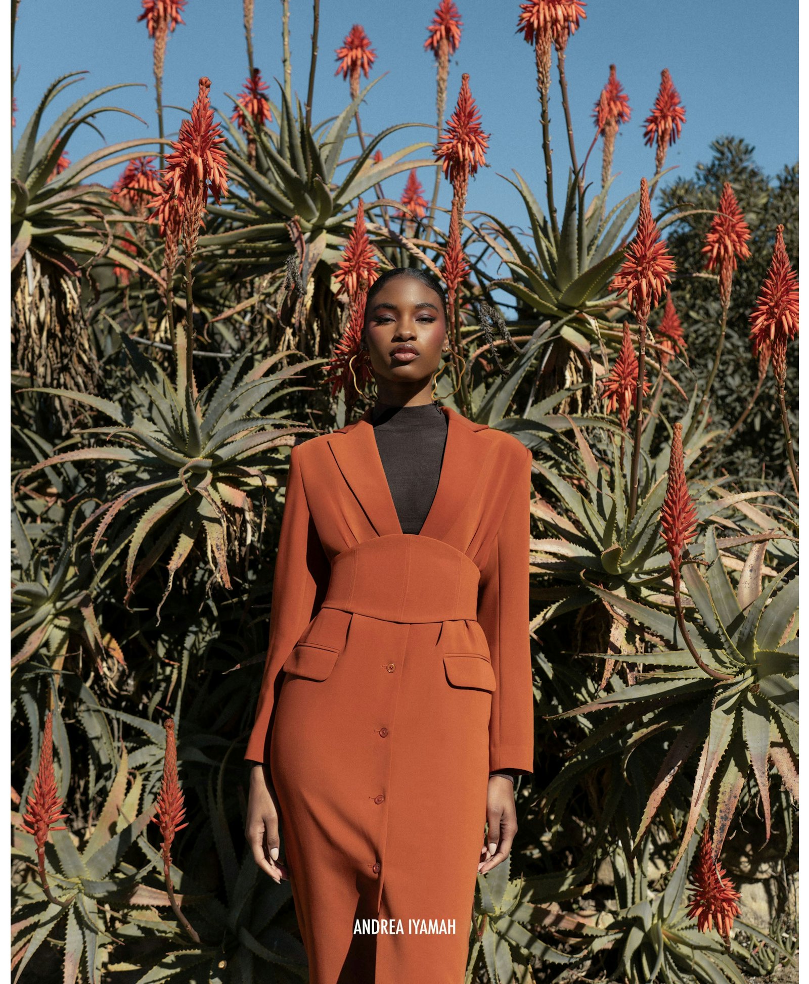 ZIA CORSET BLAZER DRESS - PUMPKIN made by Andrea Iyamah