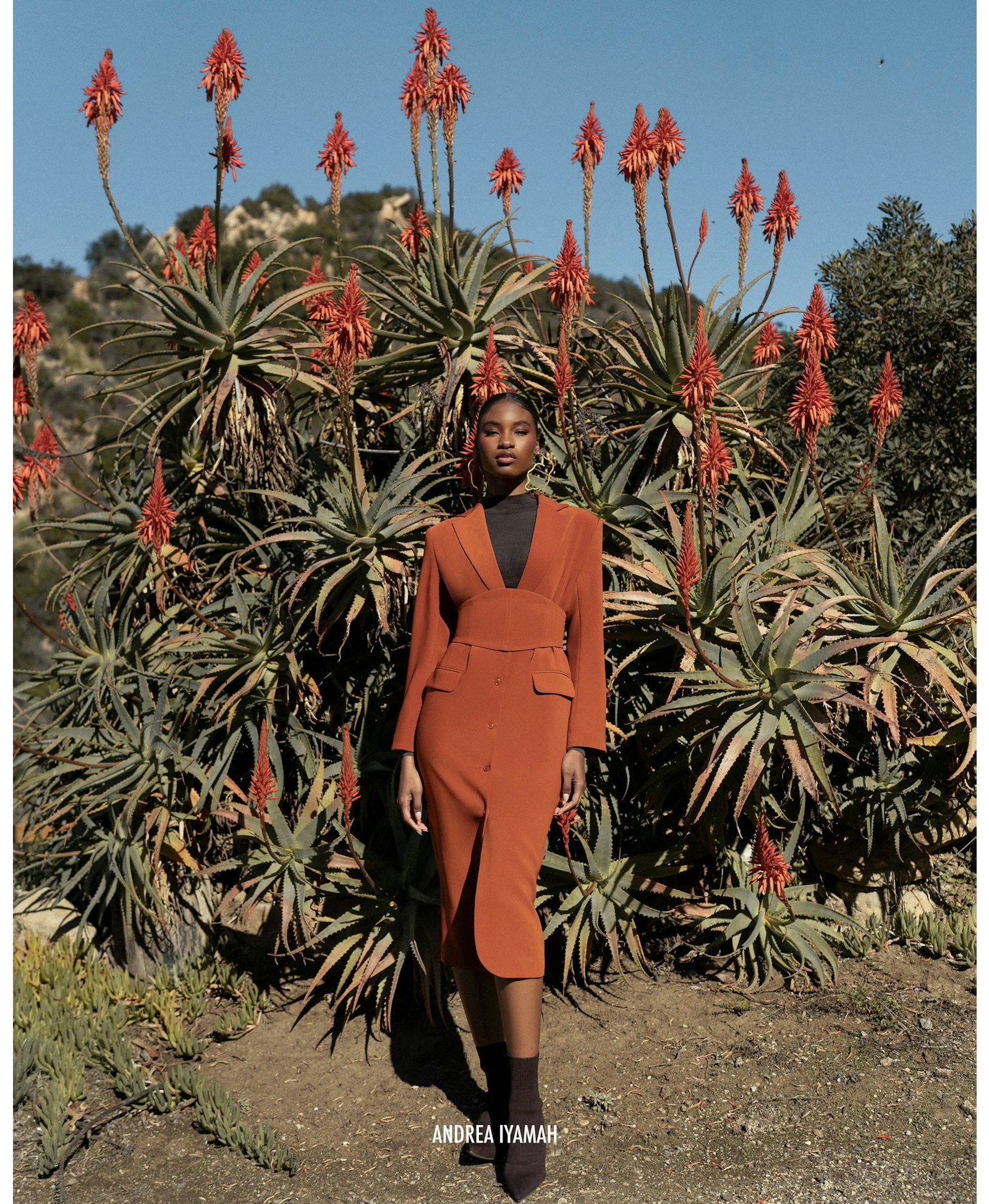 ZIA CORSET BLAZER DRESS - PUMPKIN made by Andrea Iyamah