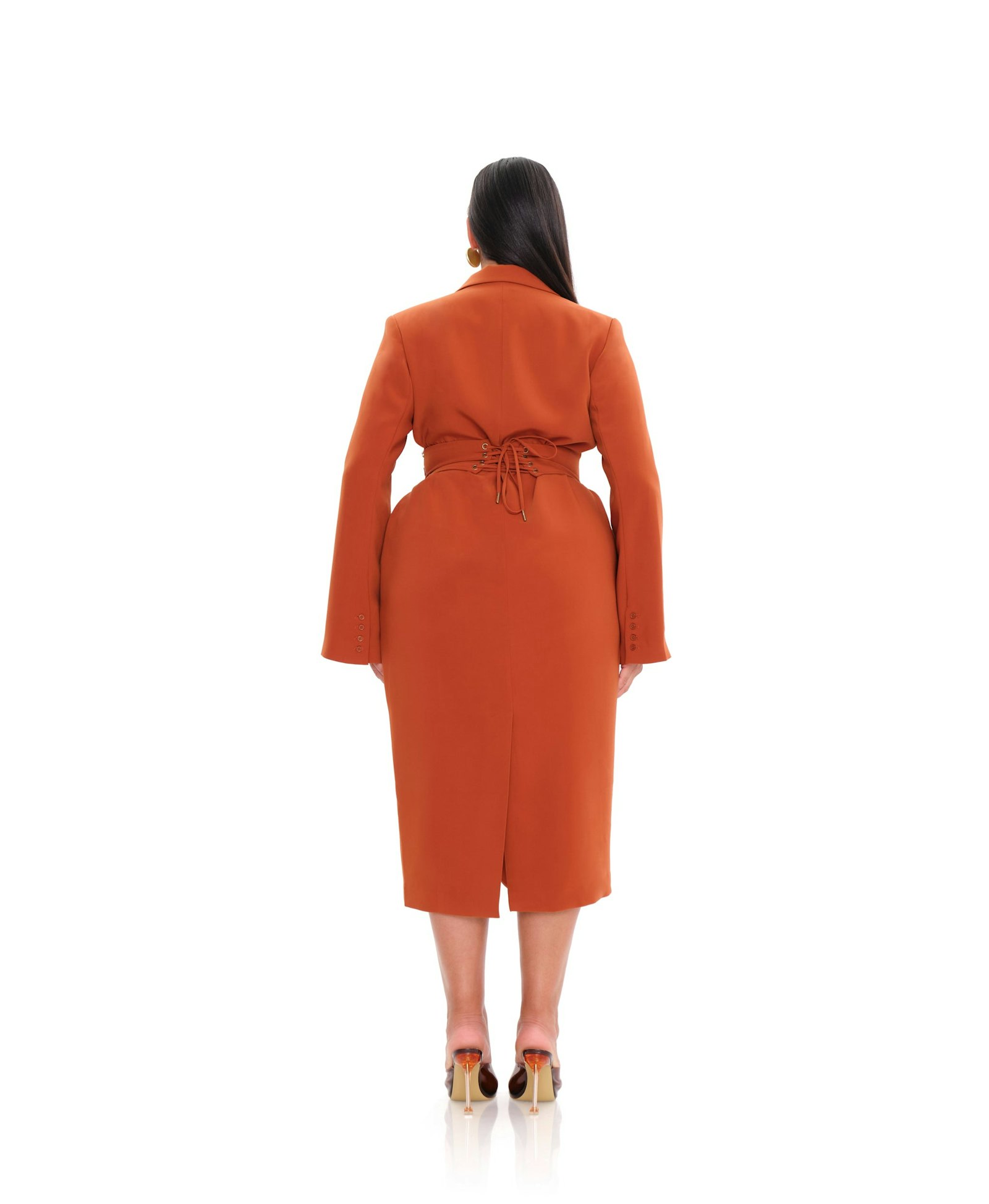 ZIA CORSET BLAZER DRESS - PUMPKIN made by Andrea Iyamah