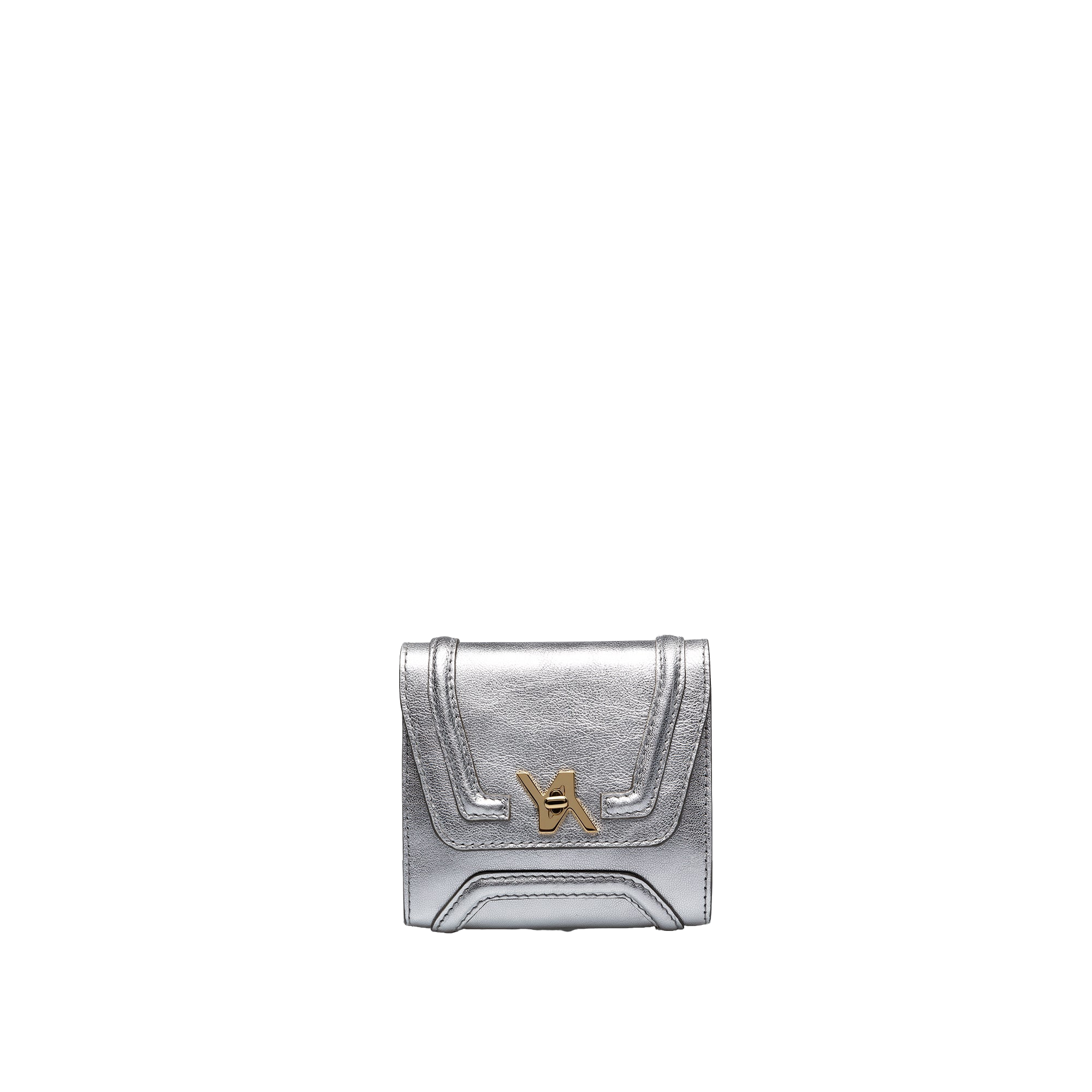 Shop Yliana Yepez Mini Giovanna Pocket Metallic Silver